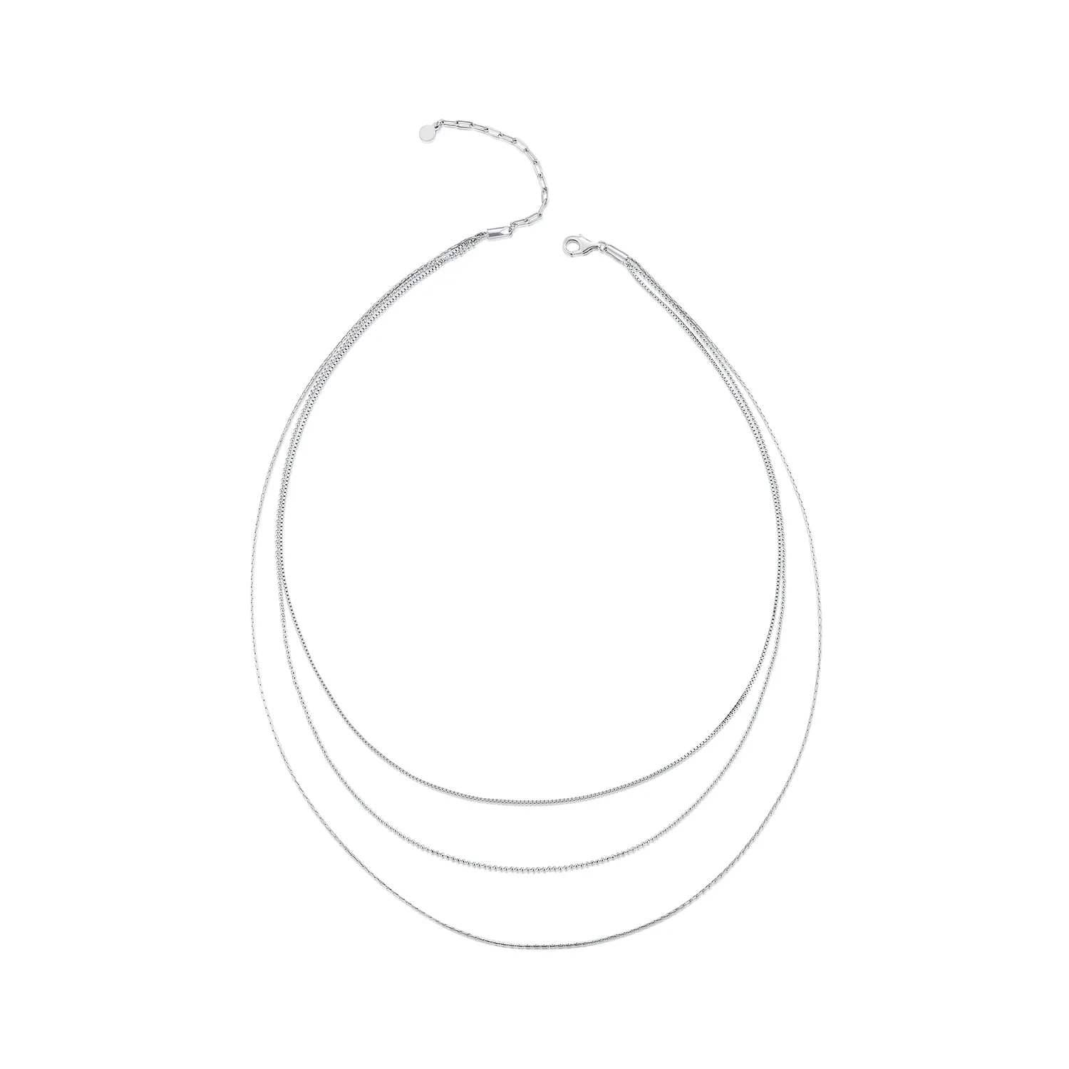 pandora style tre etasjers halskjede bsn333