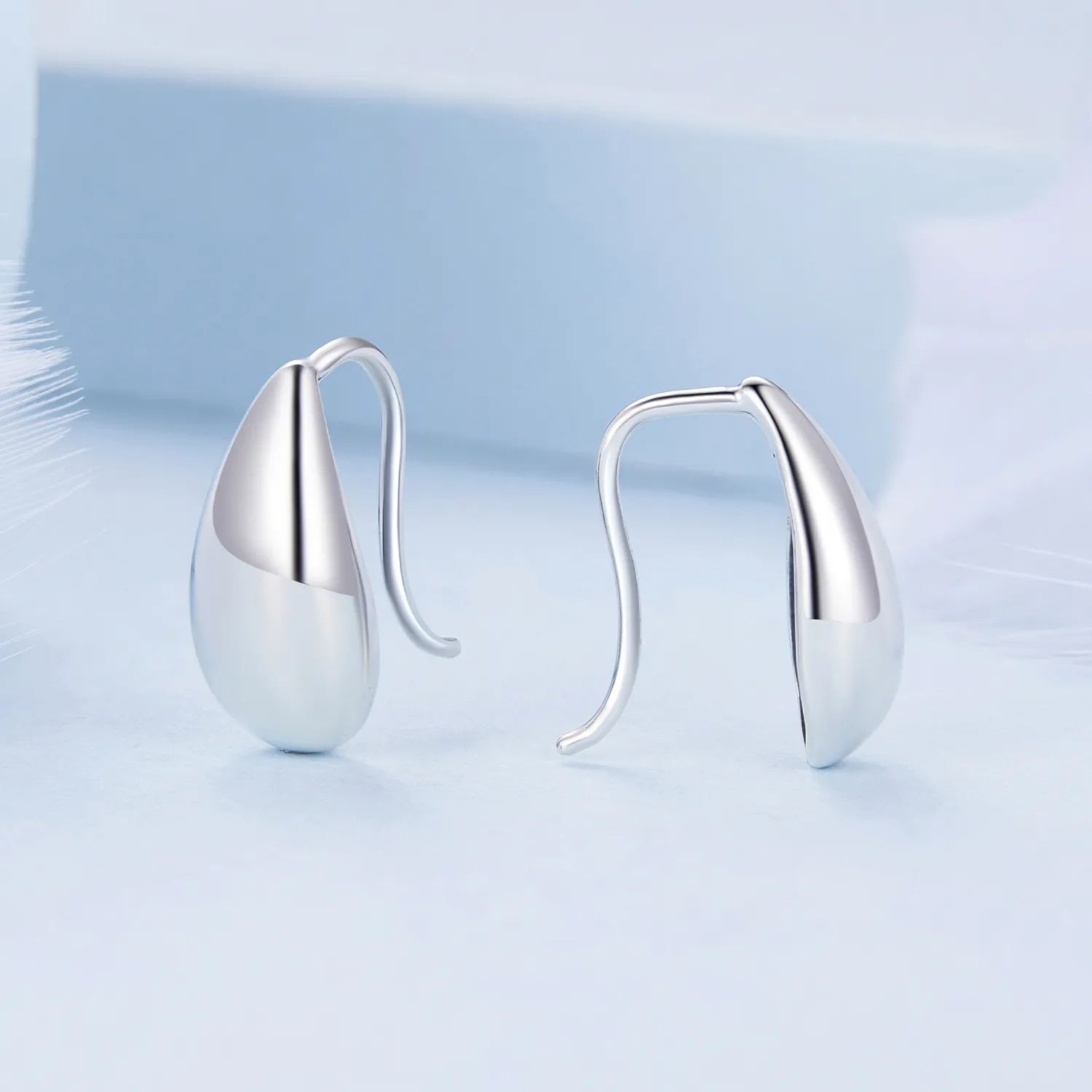 Pandora Style Vanndråper Glare Stud øredobber - BSE869