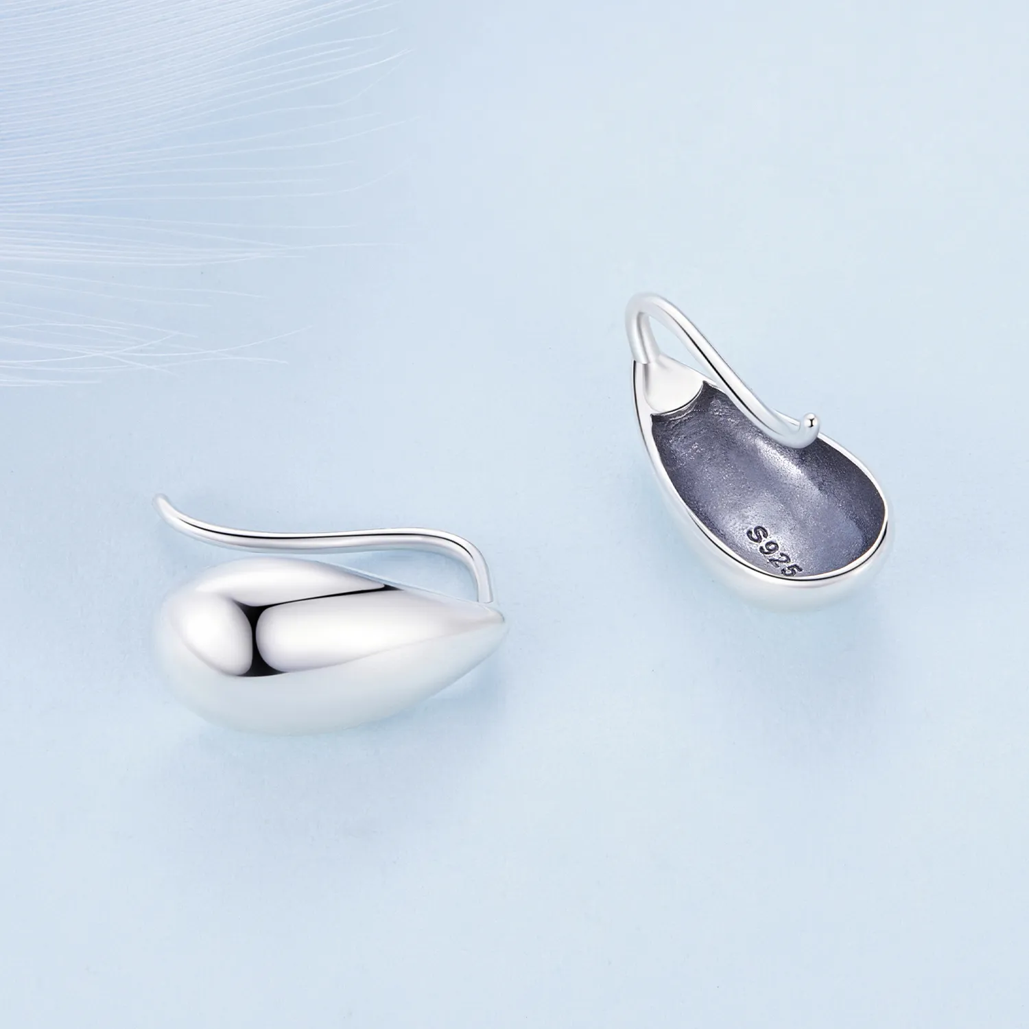 Pandora Style Vanndråper Glare Stud øredobber - BSE869