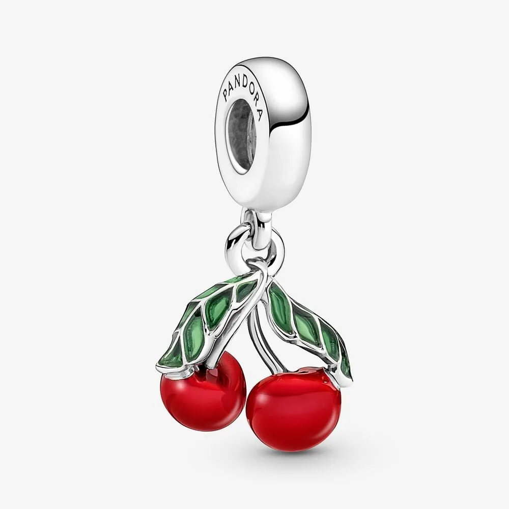 pandora asymmetrisk kirsebær hengende charm 791583c01