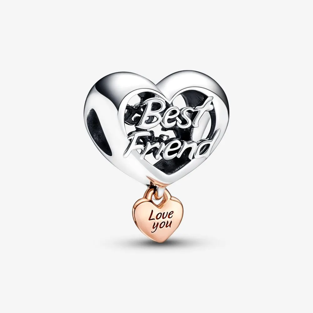 pandora elsk din beste venn hjerteformet charm 782243c00