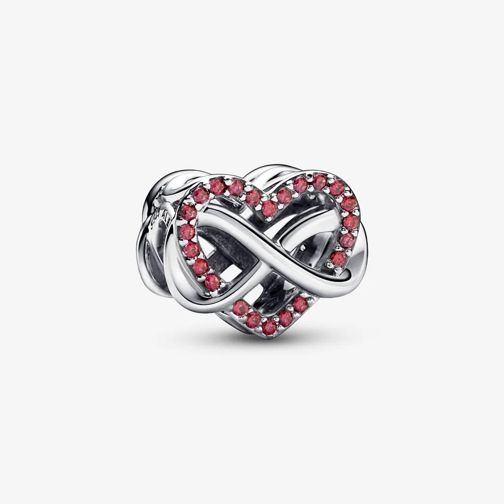 pandora funklende for alltid rødt hjerte charm 792246c01
