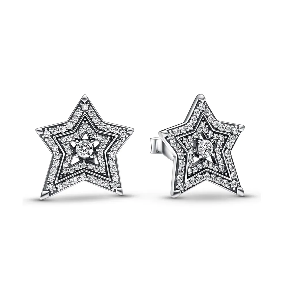 Pandora Himmelsk Asymmetriske Stjerne Øredobber - 292415C01