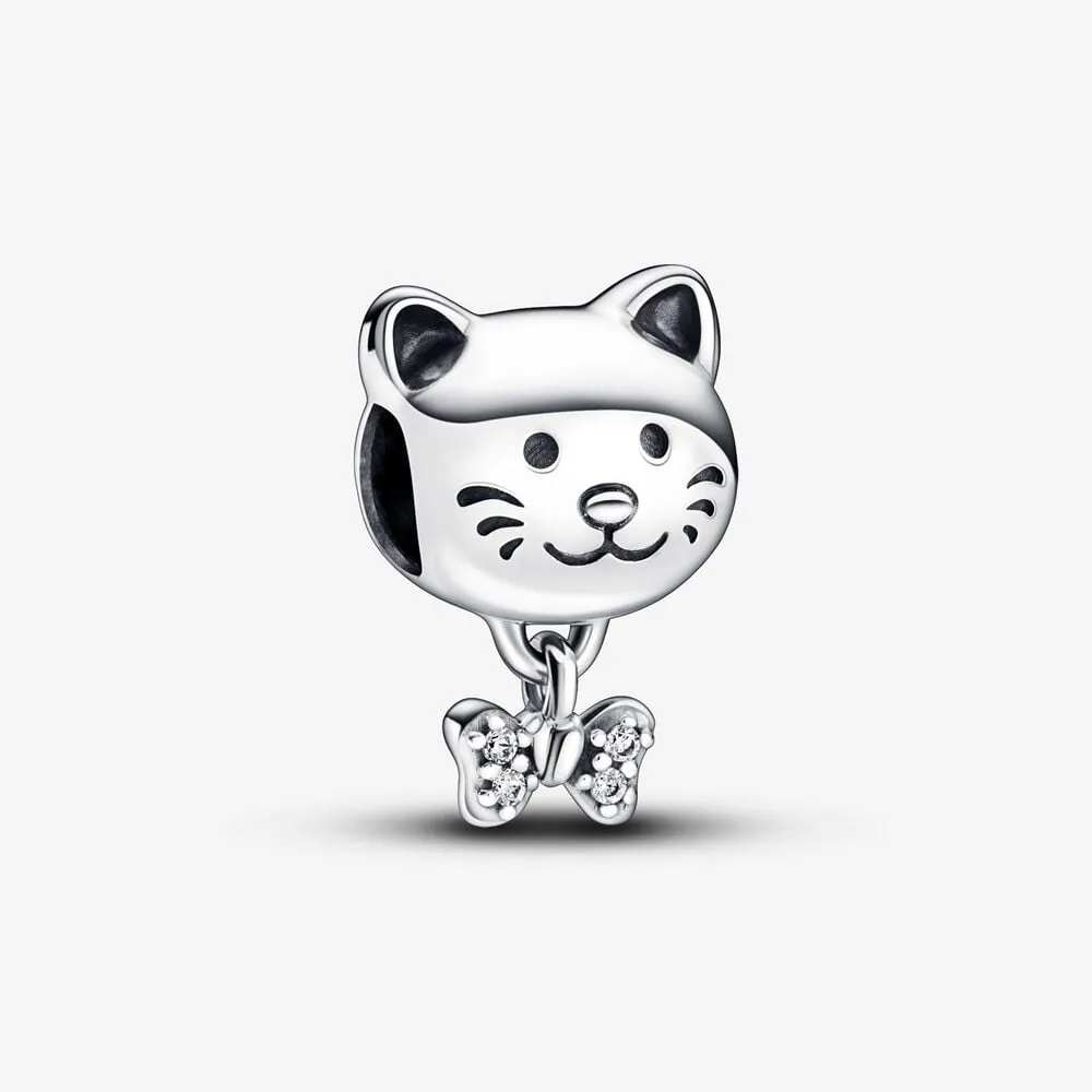 pandora katt og sløyfe charm 792255c01