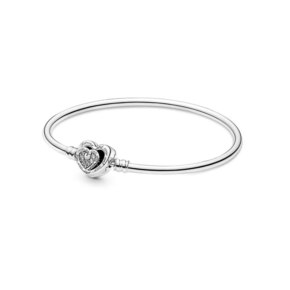 pandora moments sammenflettede evighet hjerter klemme bangle 591064c01