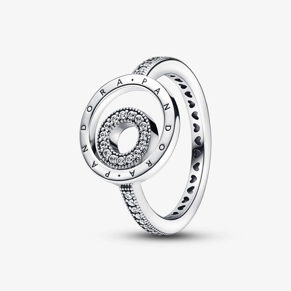 pandora signature logo sirkler pavé ring 192316c01