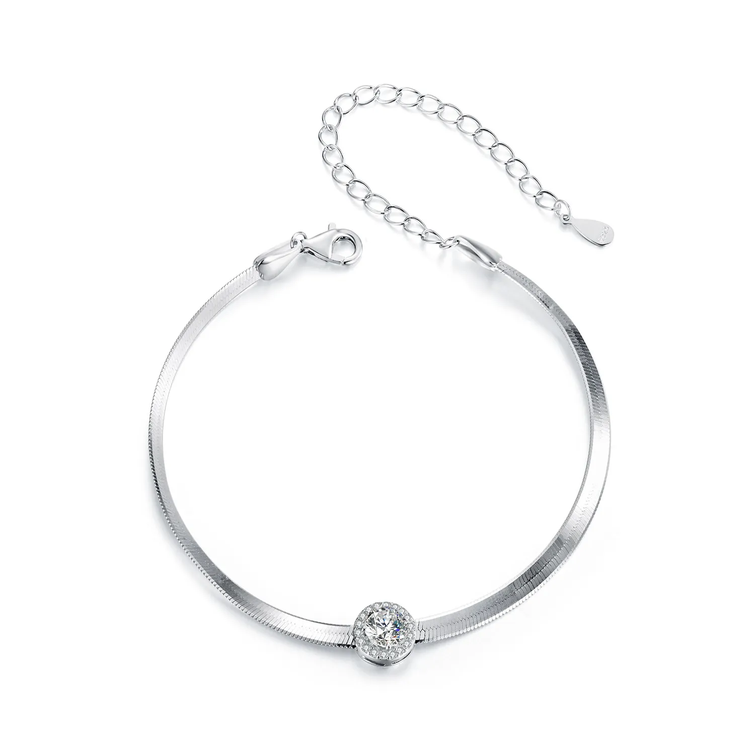 PANDORA Style 0.5Ct Moissanite slangebeinarmbånd (ett sertifikat) - MSB011