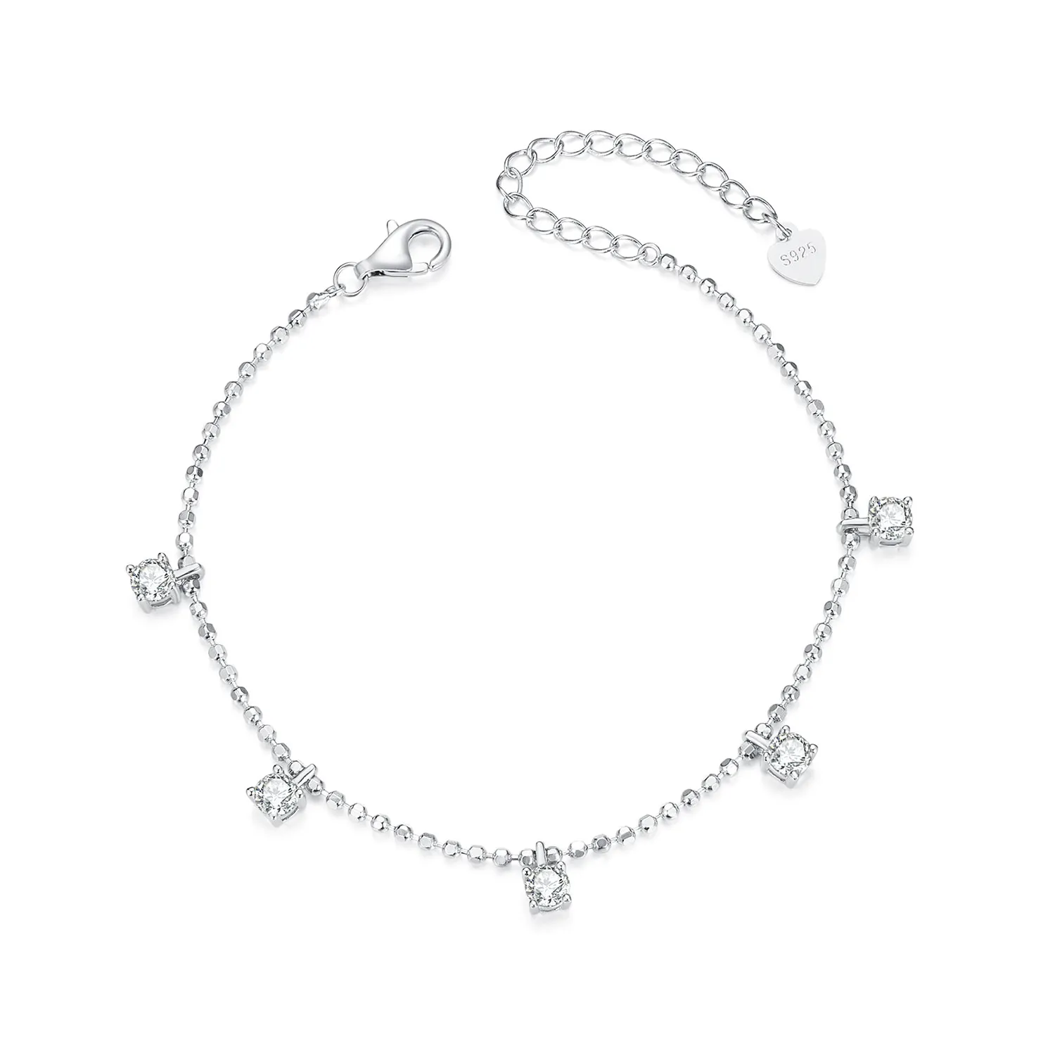 pandora style fine glitrende zircon armbånd bsb156