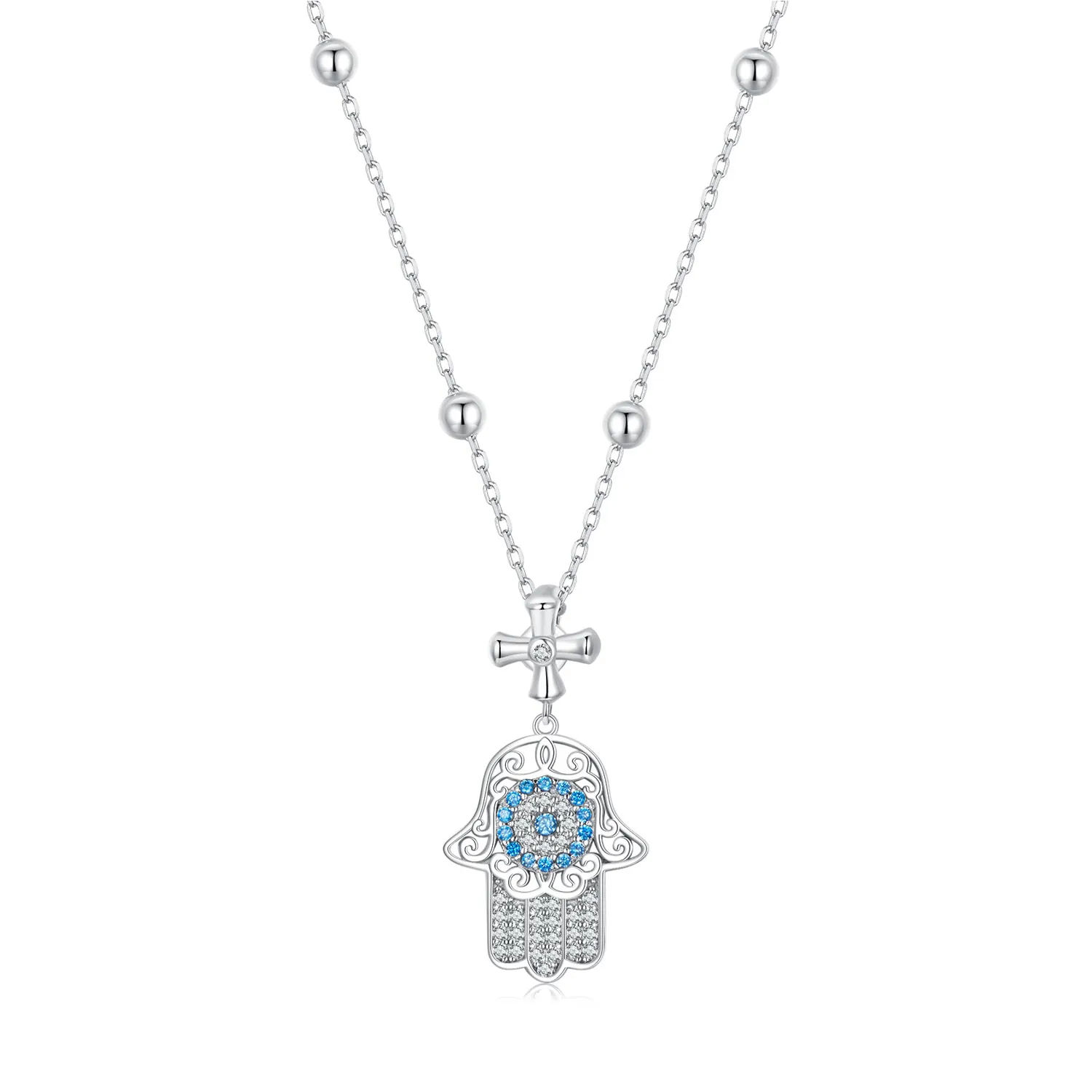 pandora style hand of fatima halskjede bsn369