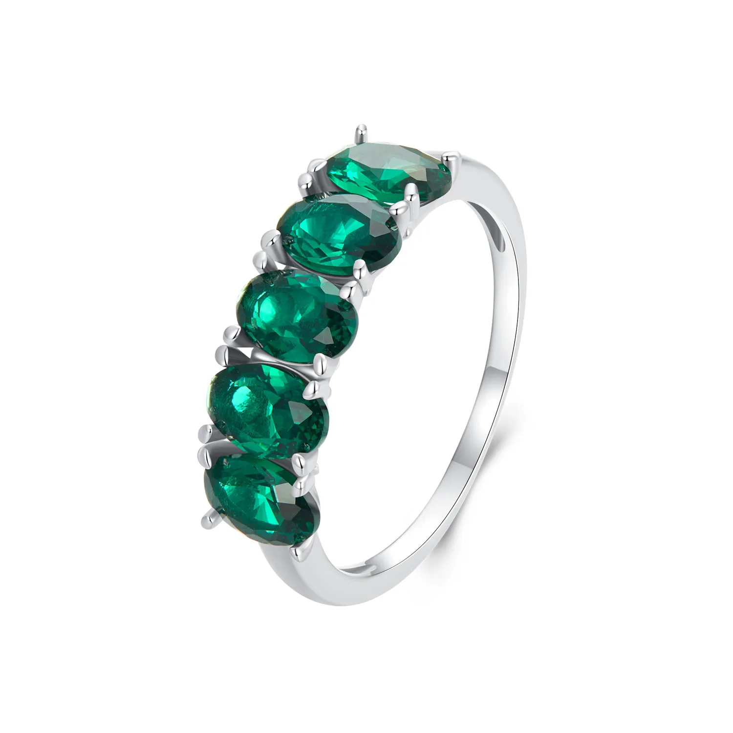 pandora style luksuriøs grønn zirkonium ring bsr522