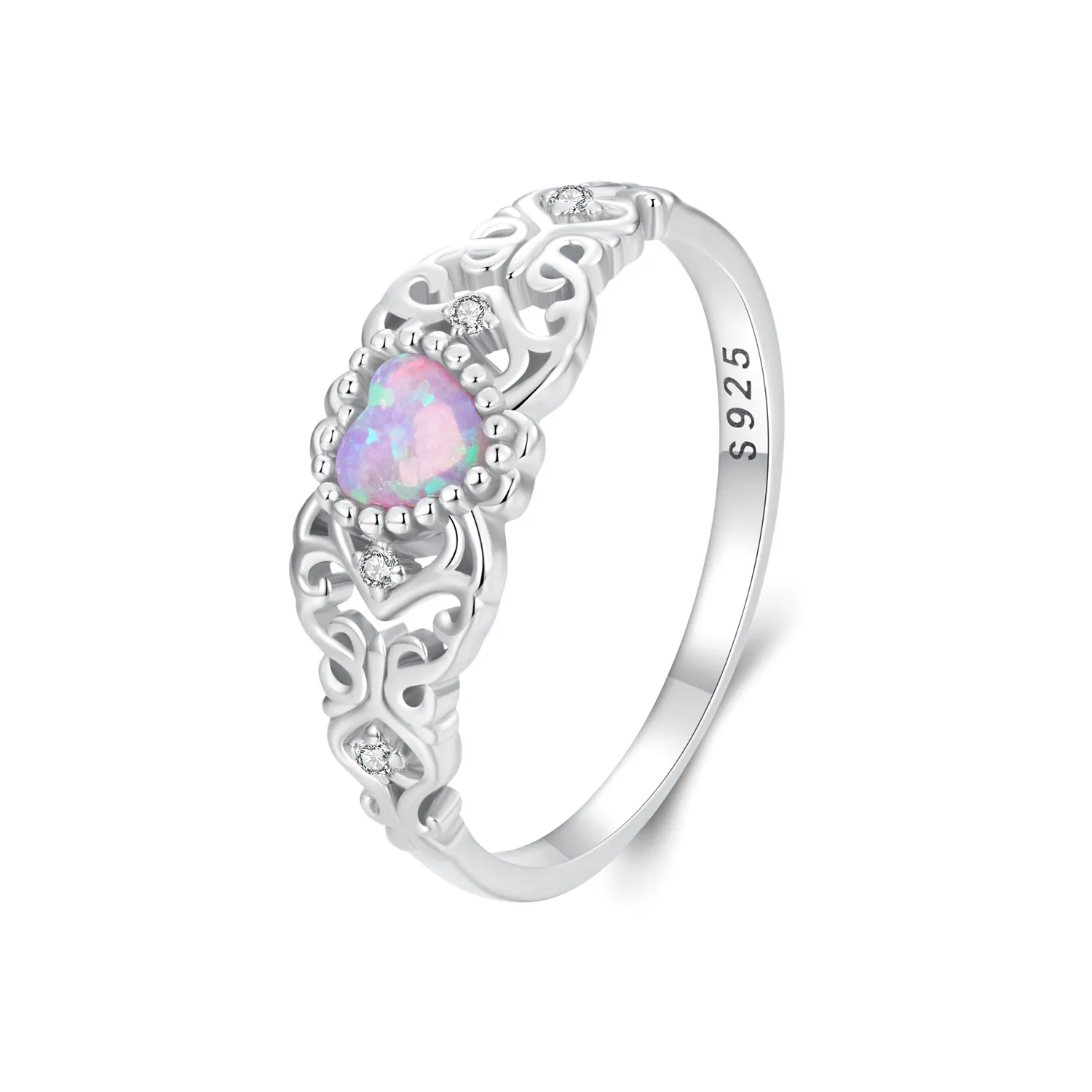 pandora style rosa opal ring bsr512
