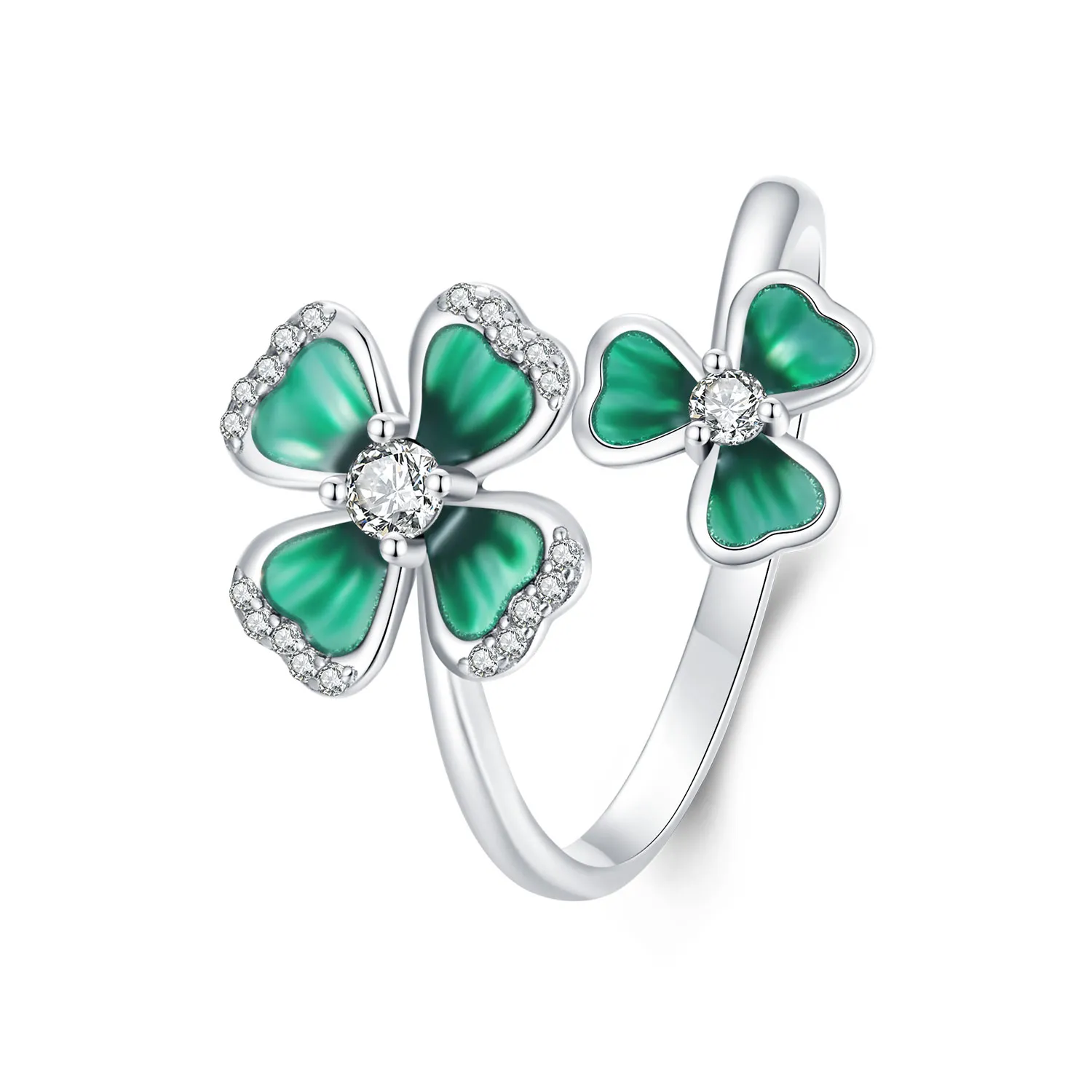 pandora style firkløver åpen ring bsr528 e