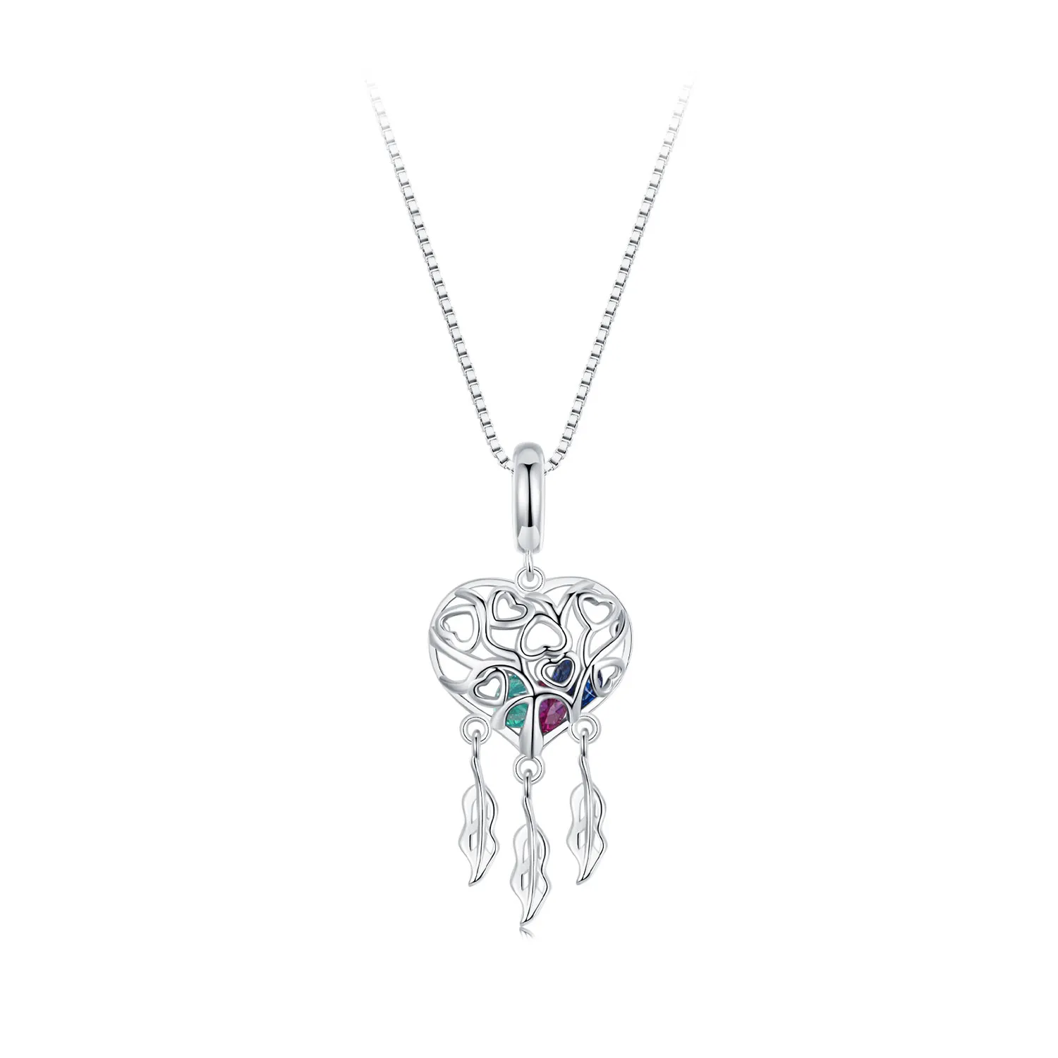 pandora style love tree of life drømmefanger halskjede scn519