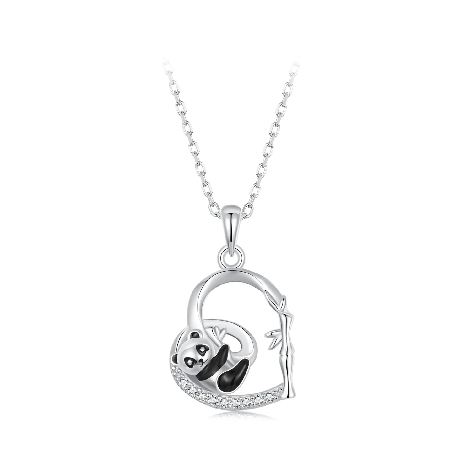 pandora style panda halskjede scn515