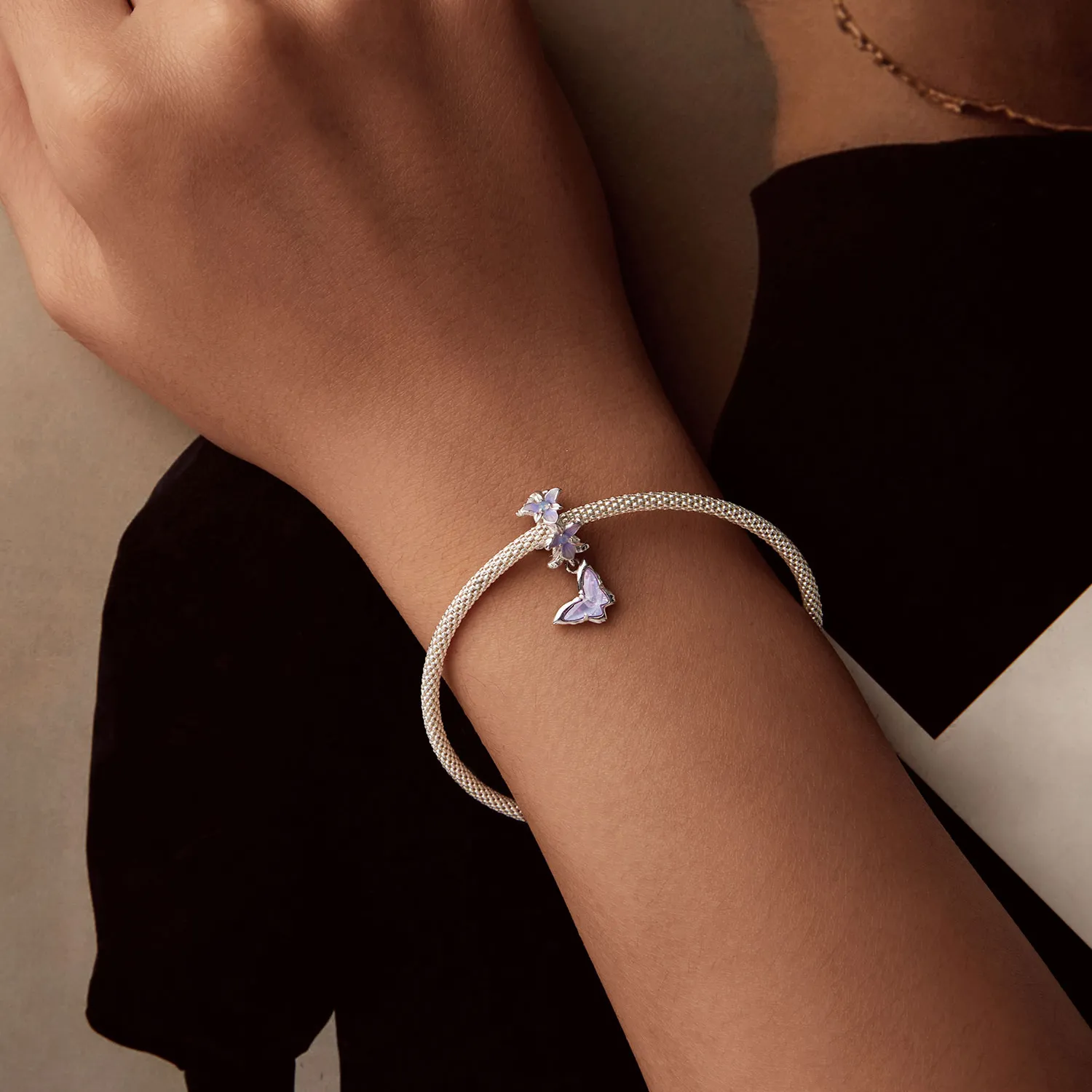 PANDORA Style Butterfly Iris Anheng - BSC1033