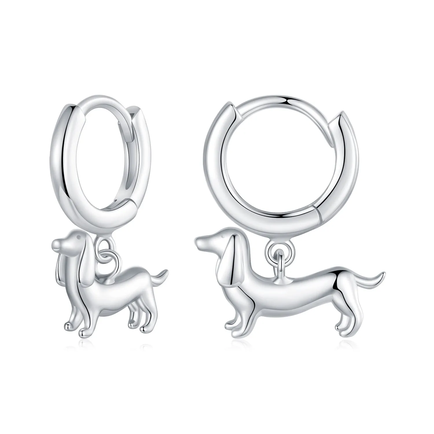 pandora style dachshund øreklips sce1757