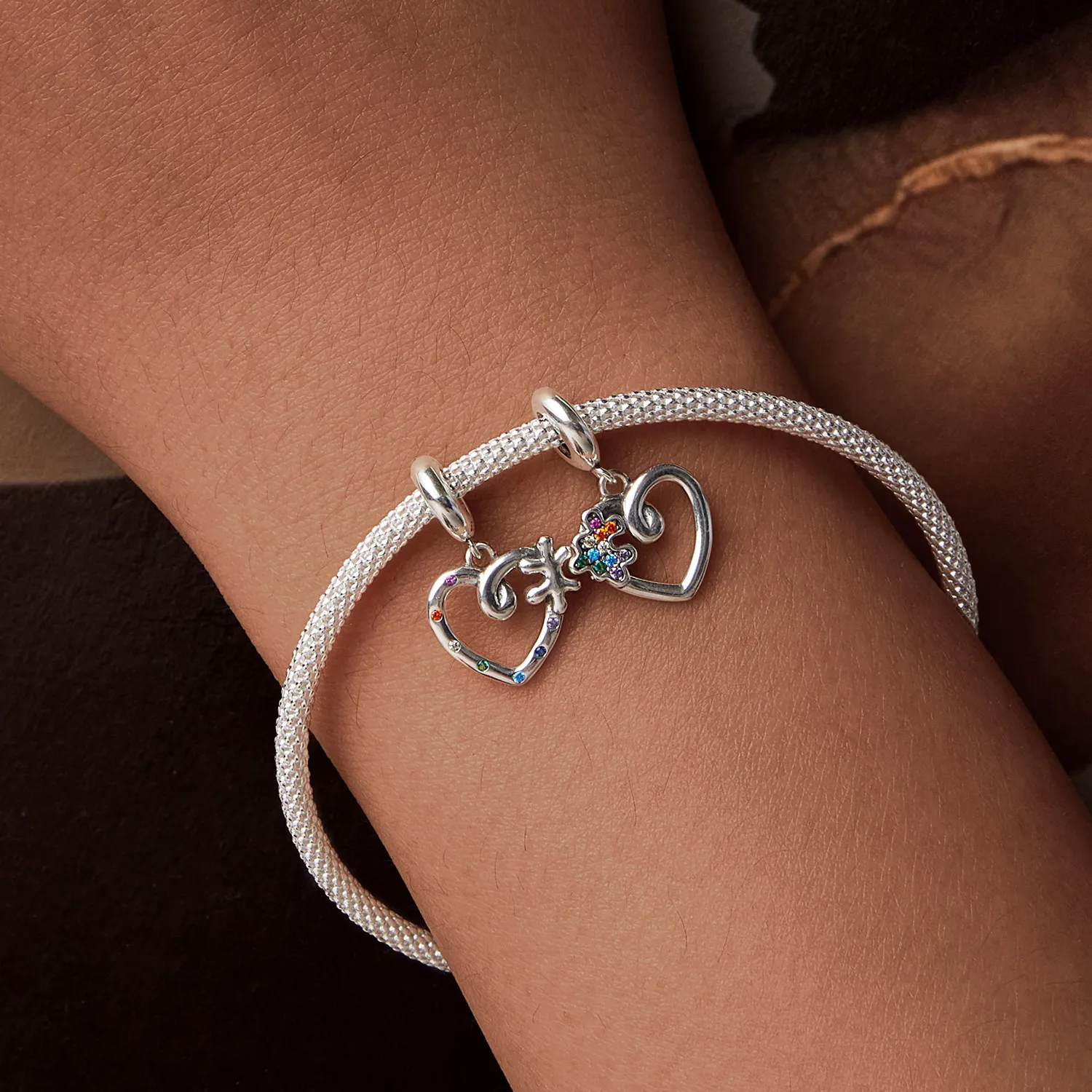 PANDORA Style Hjerte puslespill anheng - SCC2774