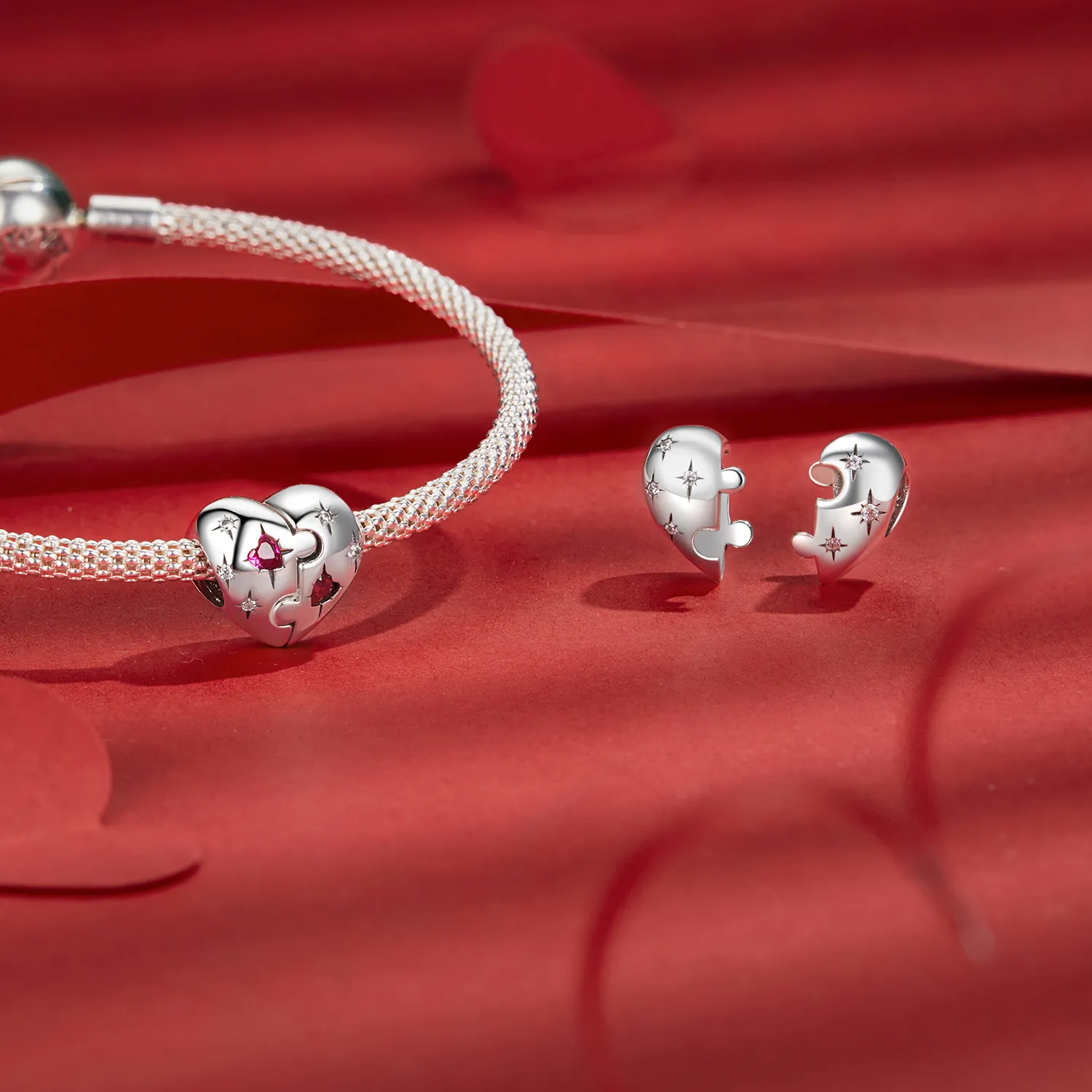 PANDORA Style Jigsaw hjerte sjarm - SCC2775