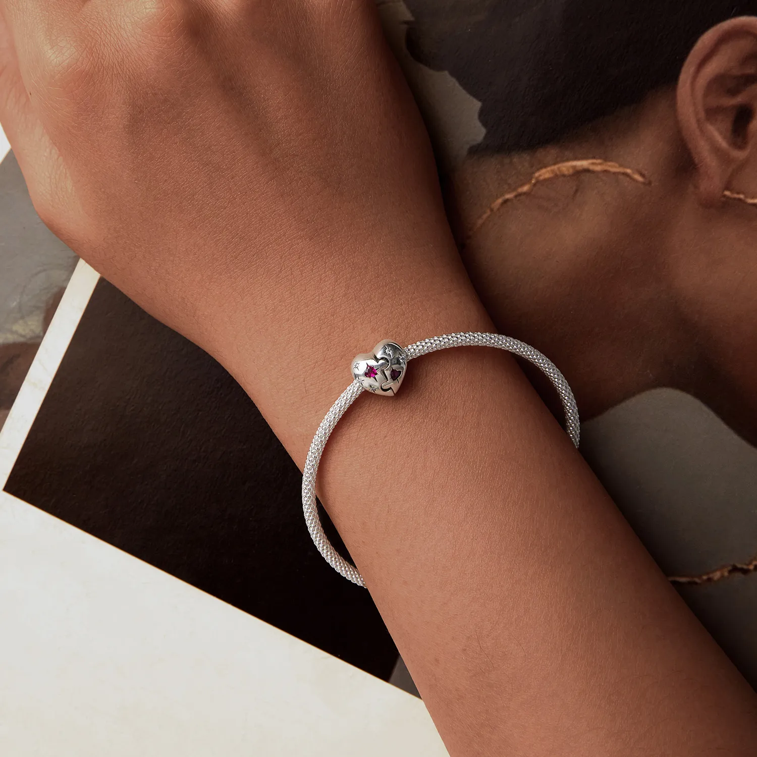 PANDORA Style Jigsaw hjerte sjarm - SCC2775