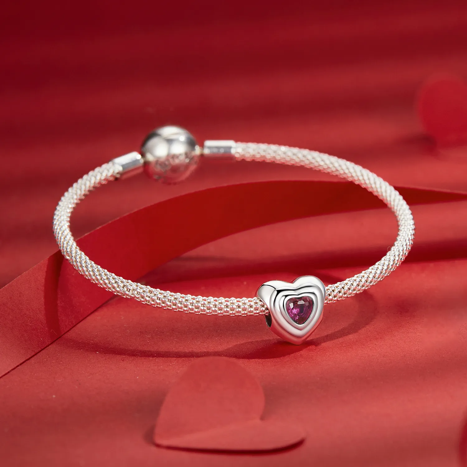 PANDORA Style Love Heart Klassisk Halo sjarm - SCC2776