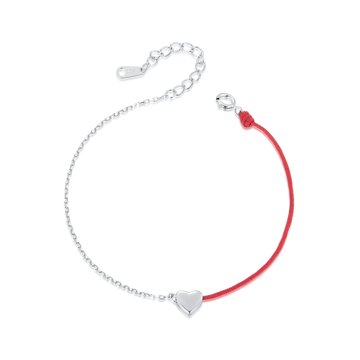 pandora style love rødt armbånd bsb180