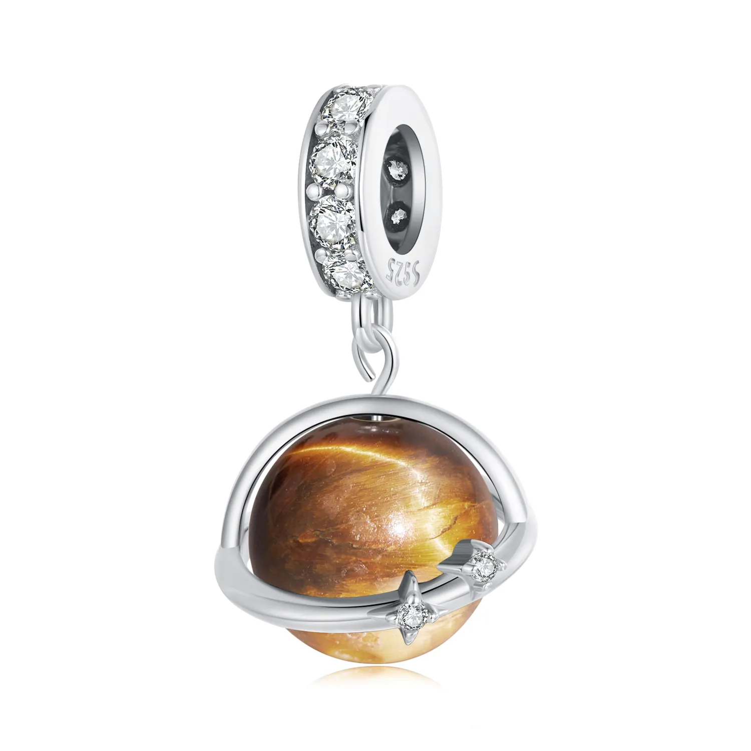 pandora style natural tiger quartz sjarm scc2805