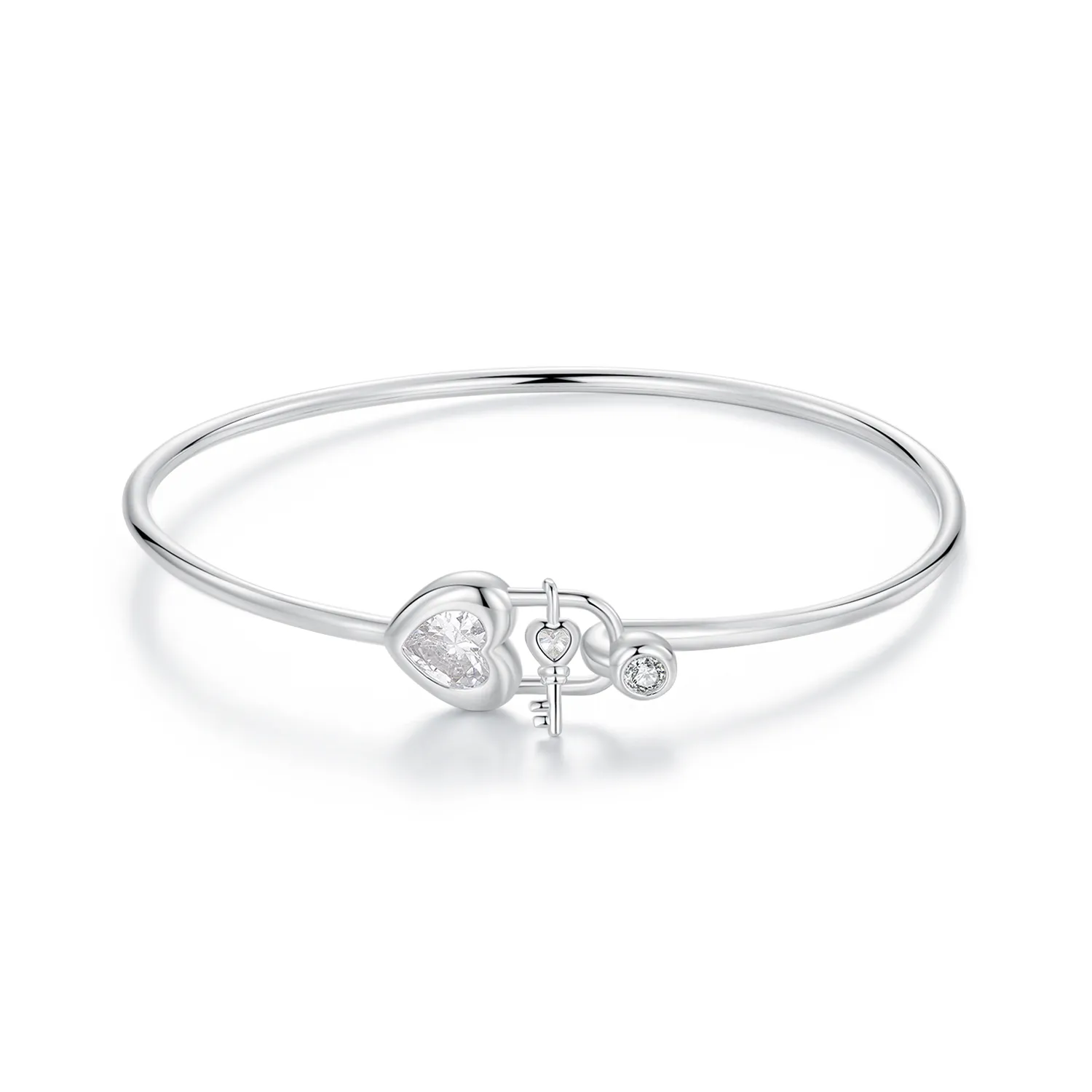pandora stil hjerteformet sammenlåsende armbånd bsb170