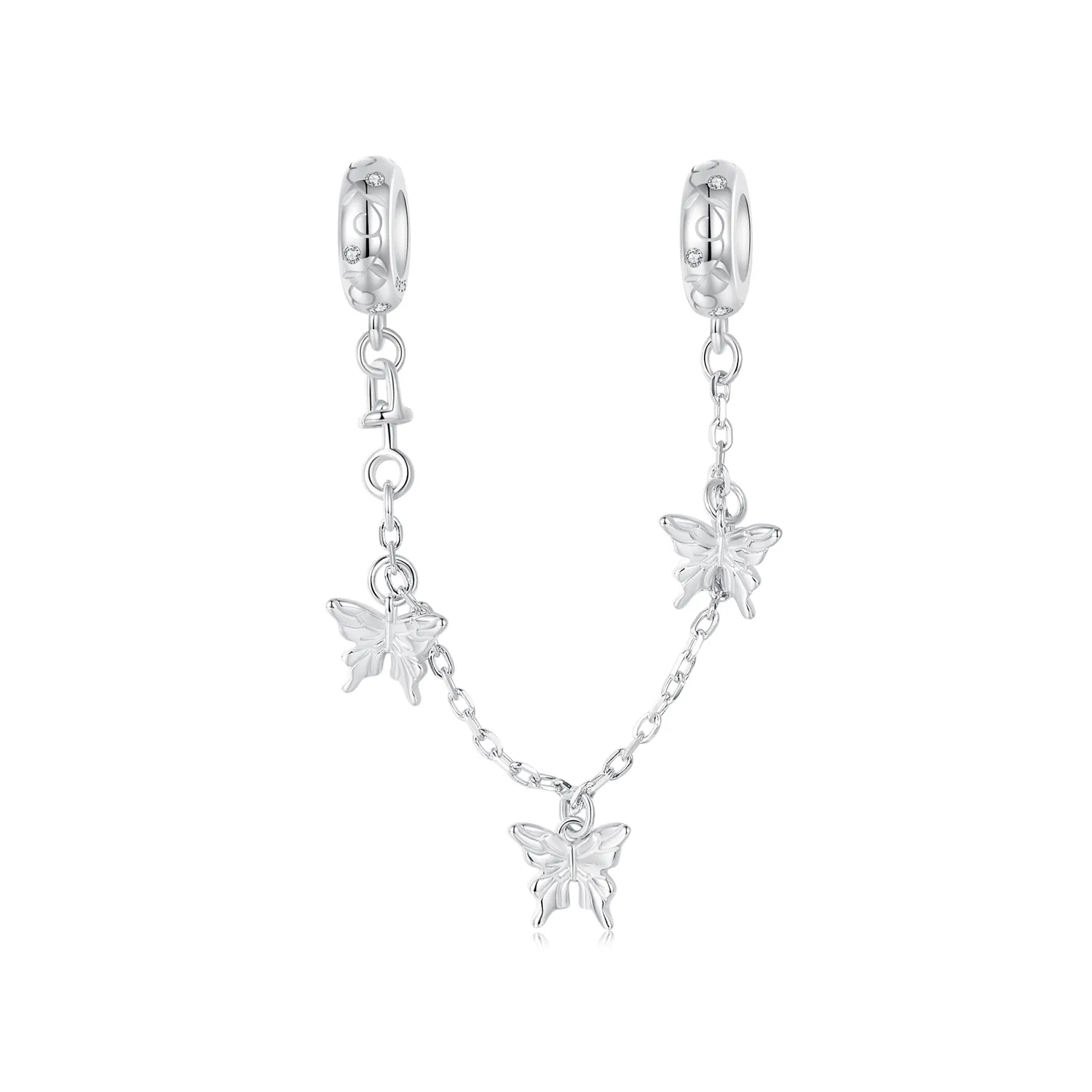 pandora style butterfly sikkerhetskjede scc2829