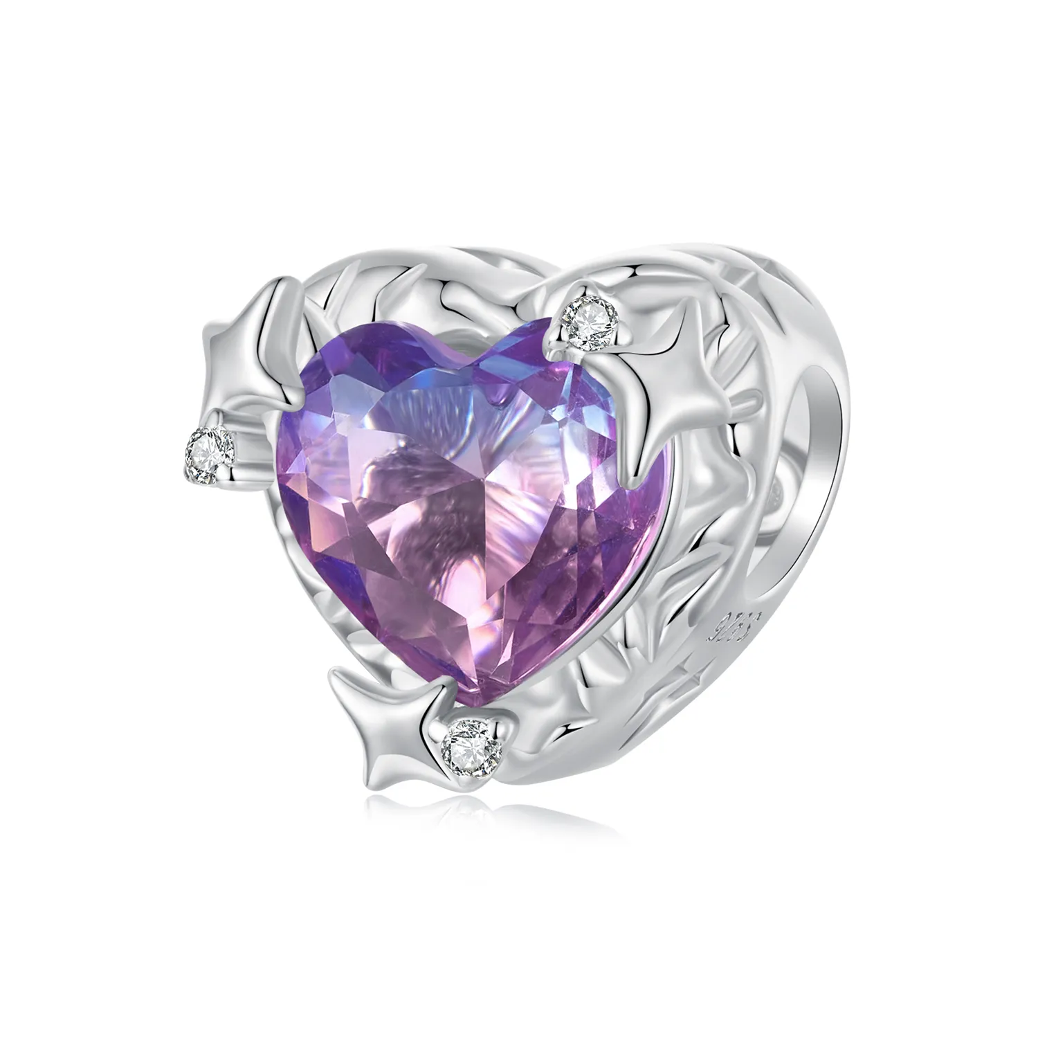 PANDORA Style Lilla rosa gradienthjerte - SCC2824