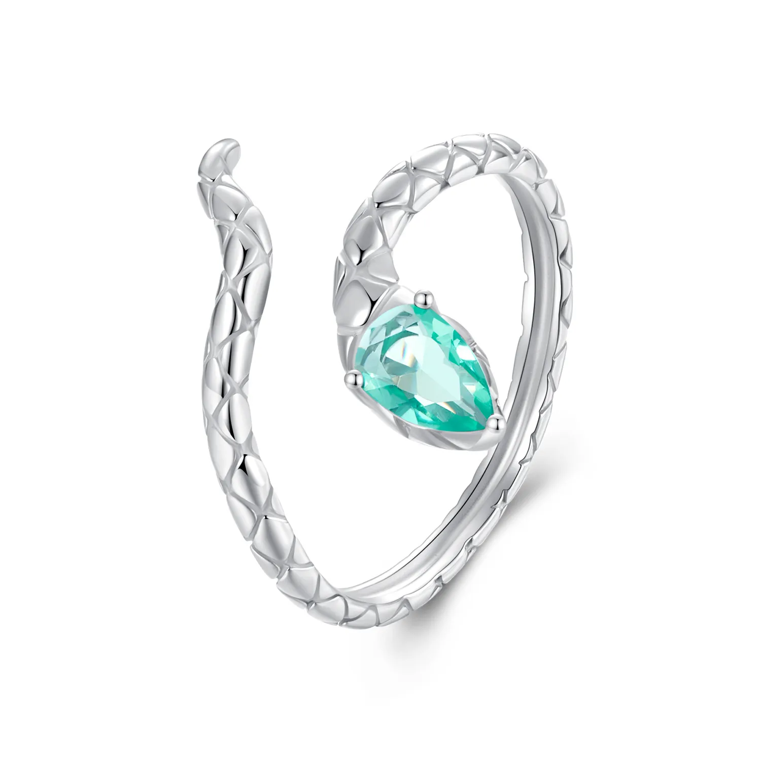 pandora style liten grønn slangering scr1057 e
