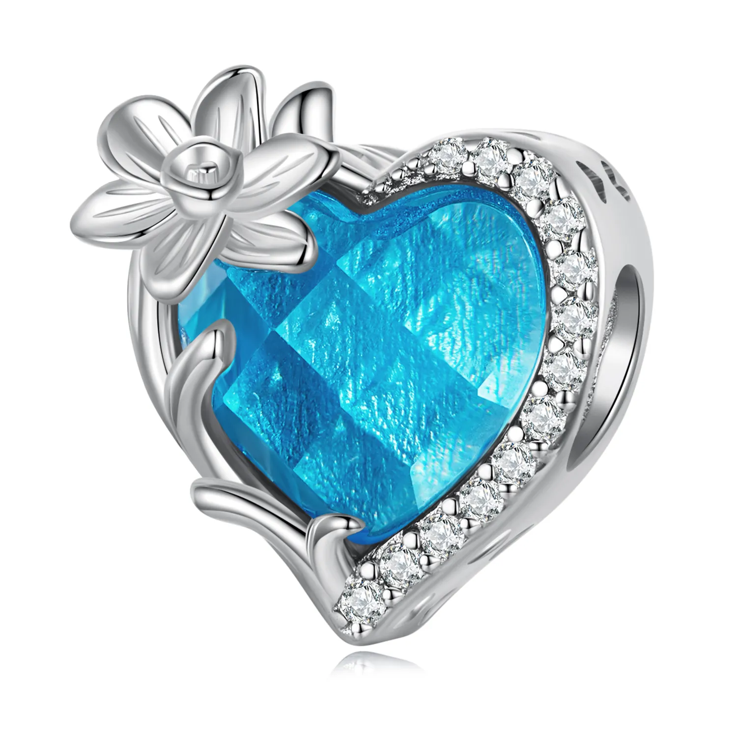PANDORA Style March birthstone hjerte sjarm - BSC660-3