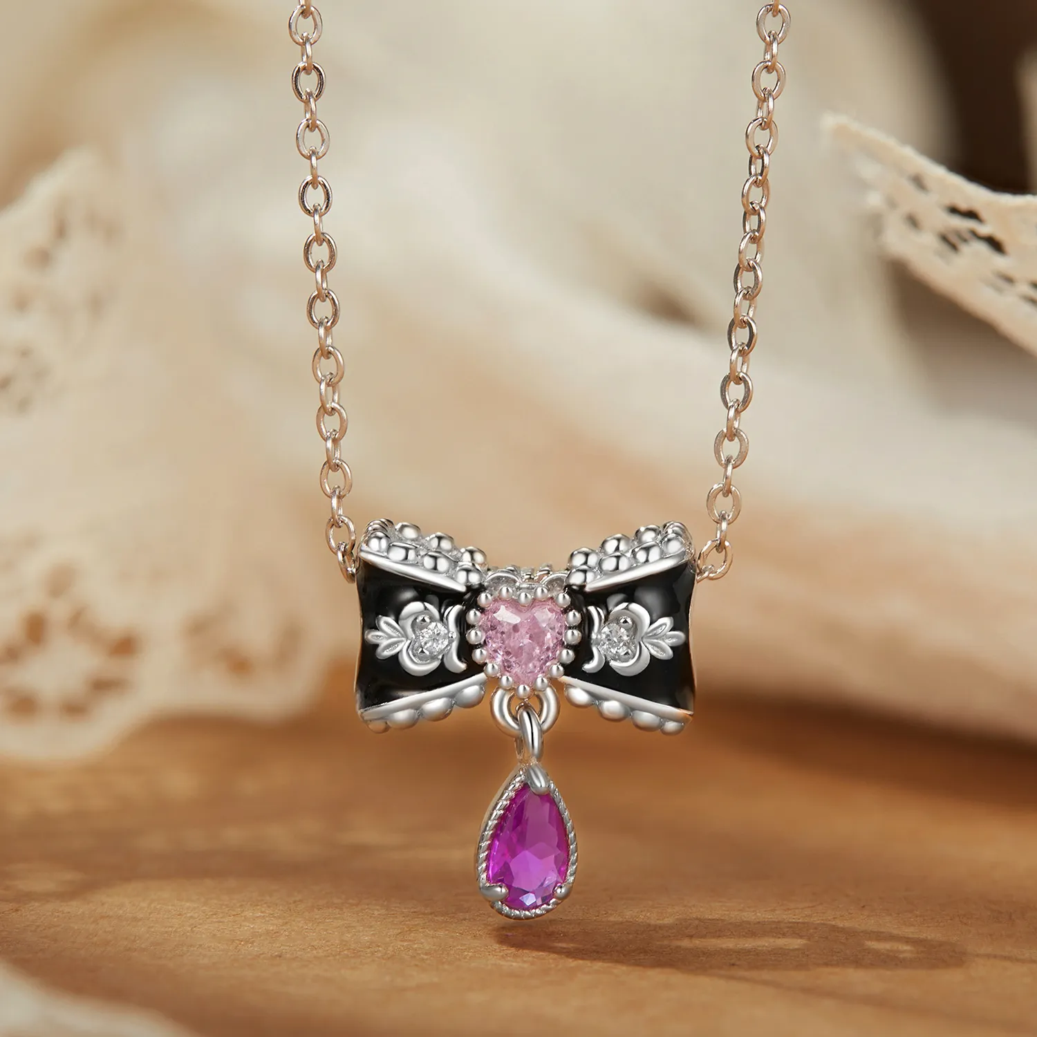 PANDORA Style romantiske sløyfeperler - BSC1055
