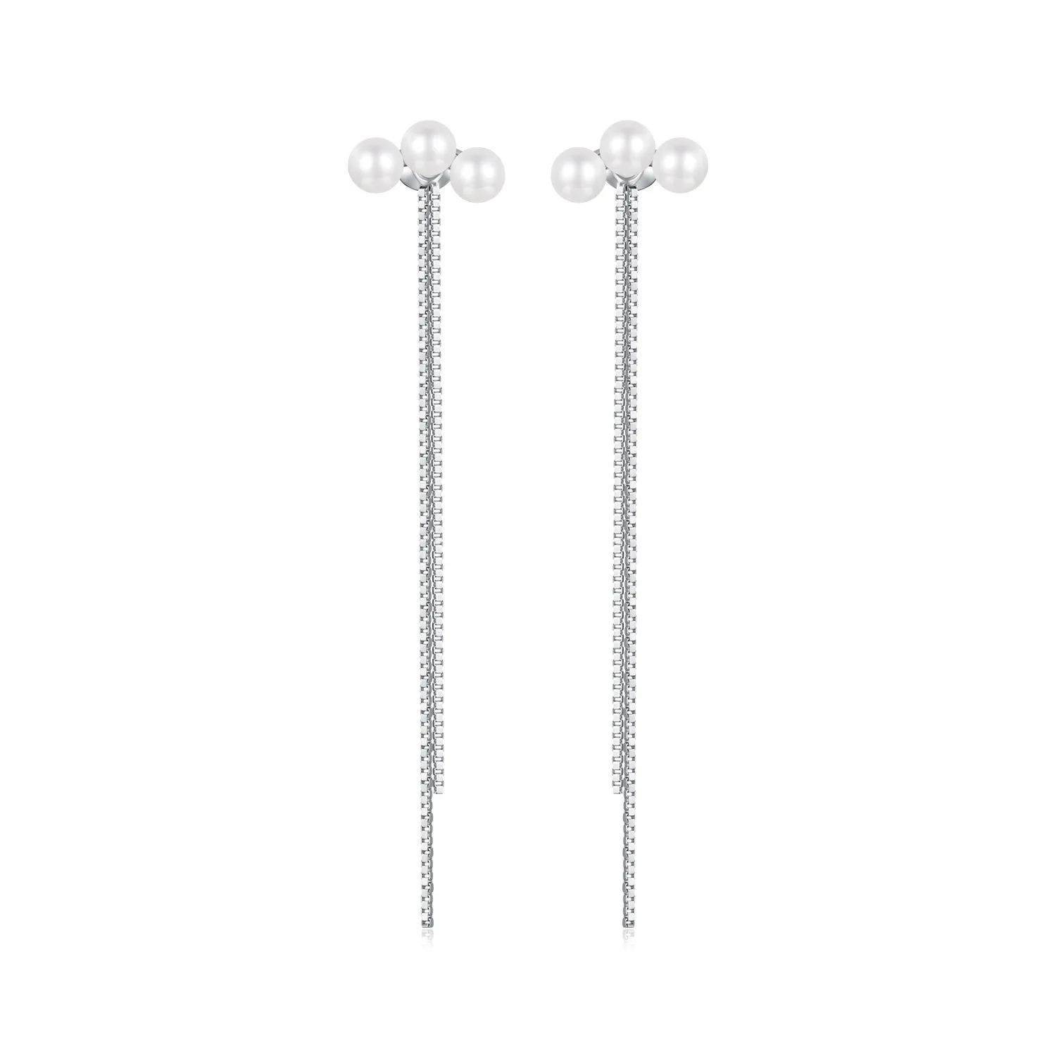 pandora style shell pearl tassel øredobber sce1777