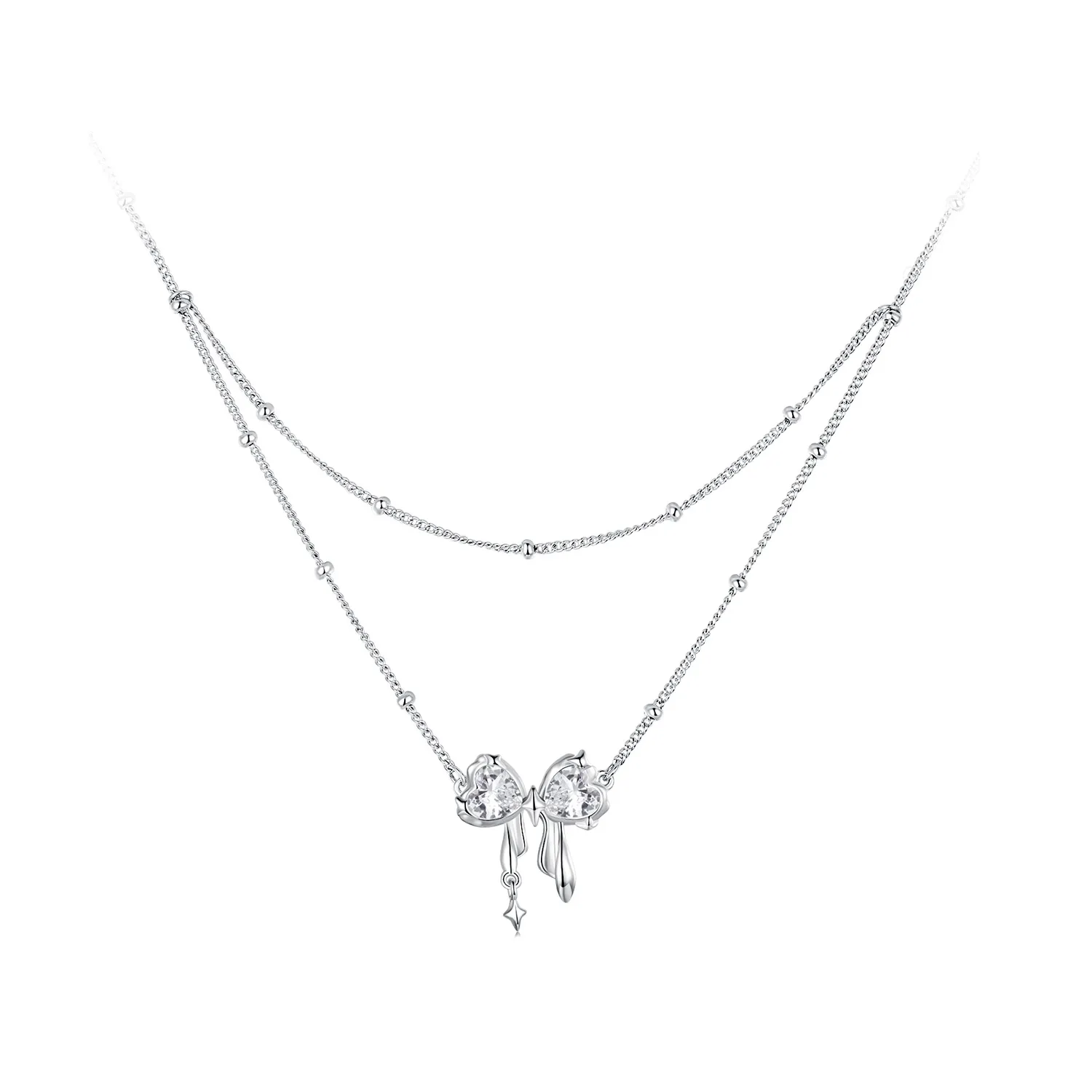 PANDORA Style Shining Bow Halskjedekjede - BSN398