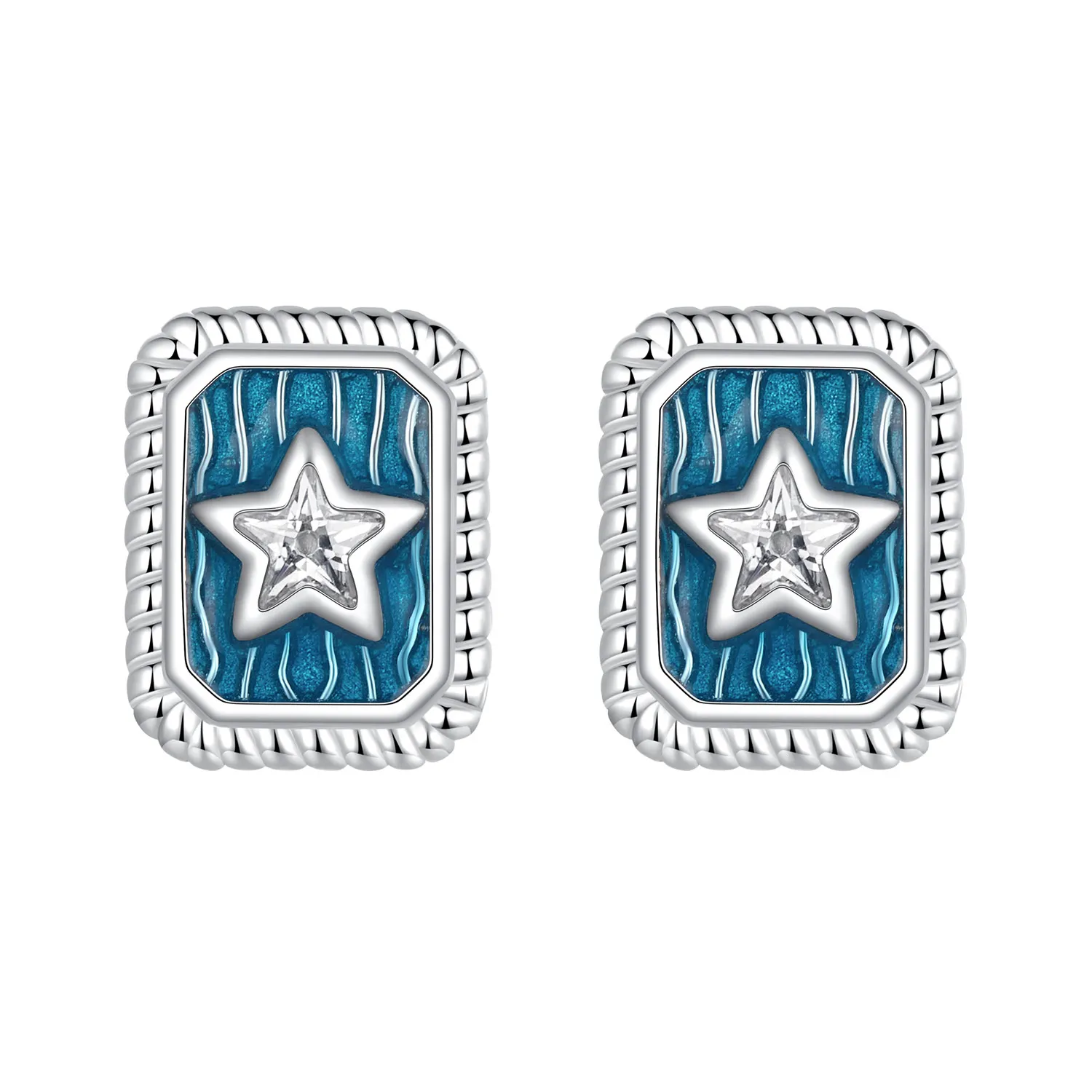 pandora style star retro øredobber sce1796