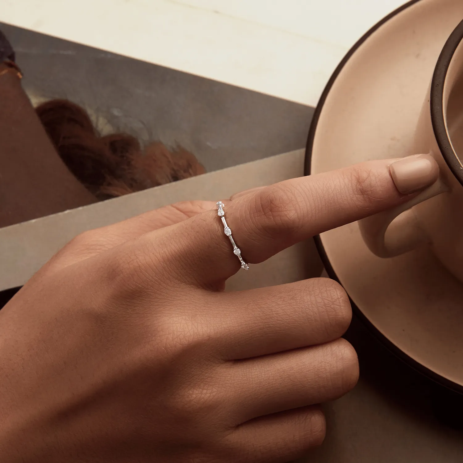 PANDORA Style Utsøkt liten enkeltring - BSR576