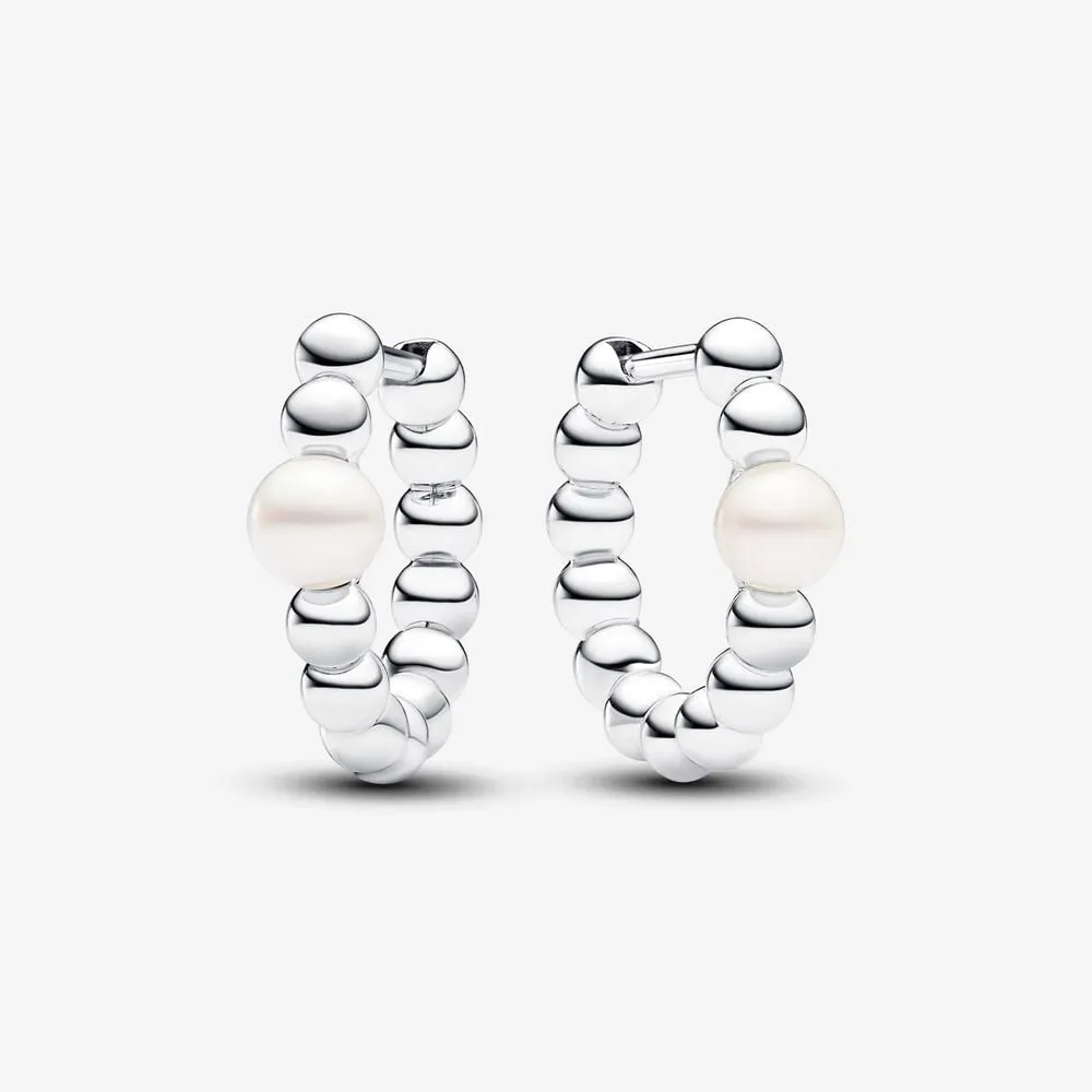 pandora behandlet ferskvannskulturperle og sølvkuler øreringer 293178c01