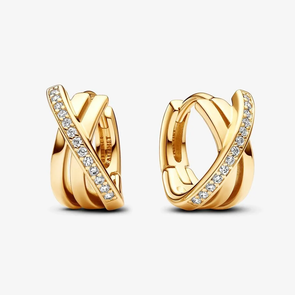 pandora crossover pavé øreringer 263150c01