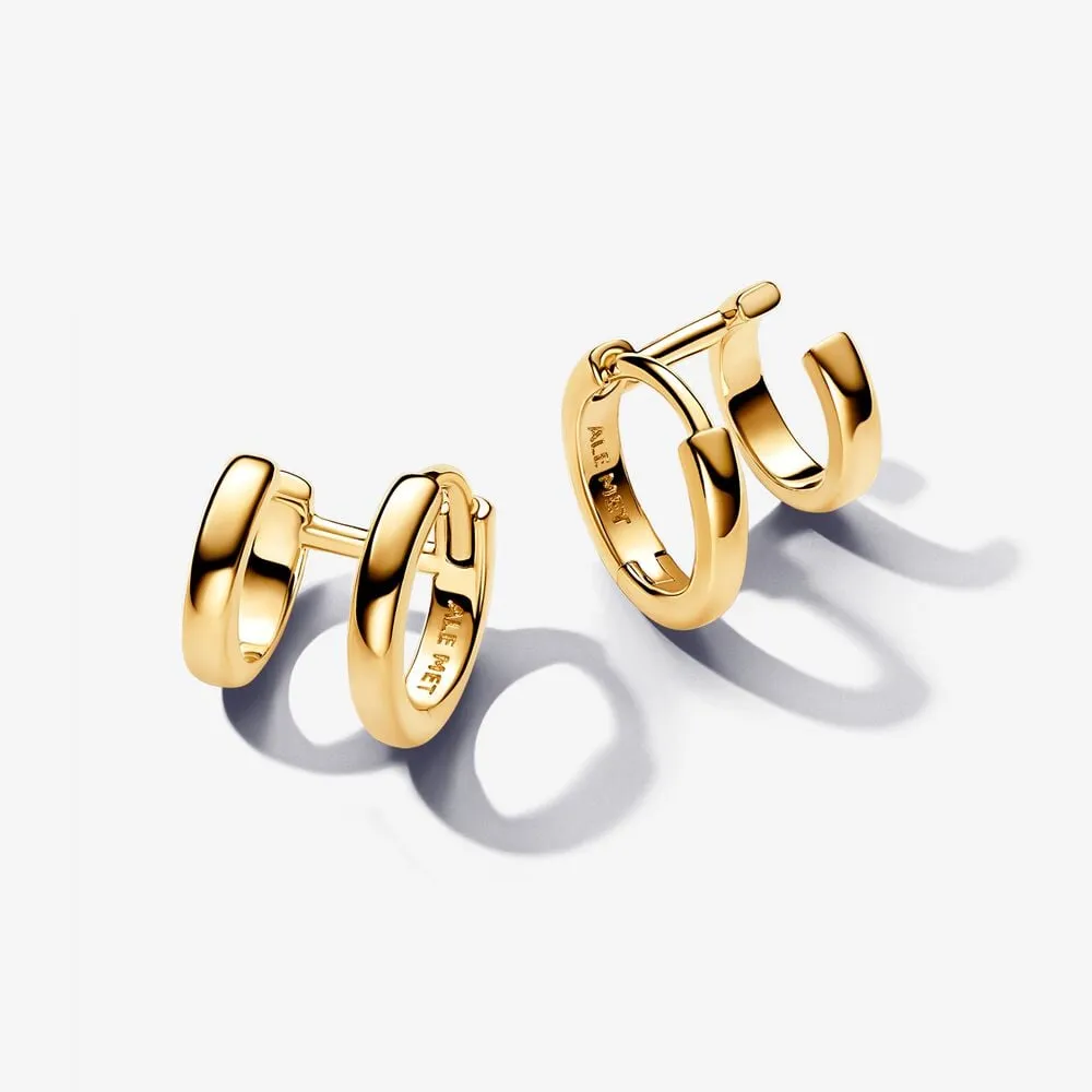 pandora dobbel huggie hoop øreringer 263280c00