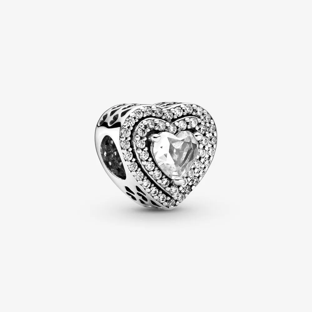 pandora funklende hevede hjerter charm 799218c01