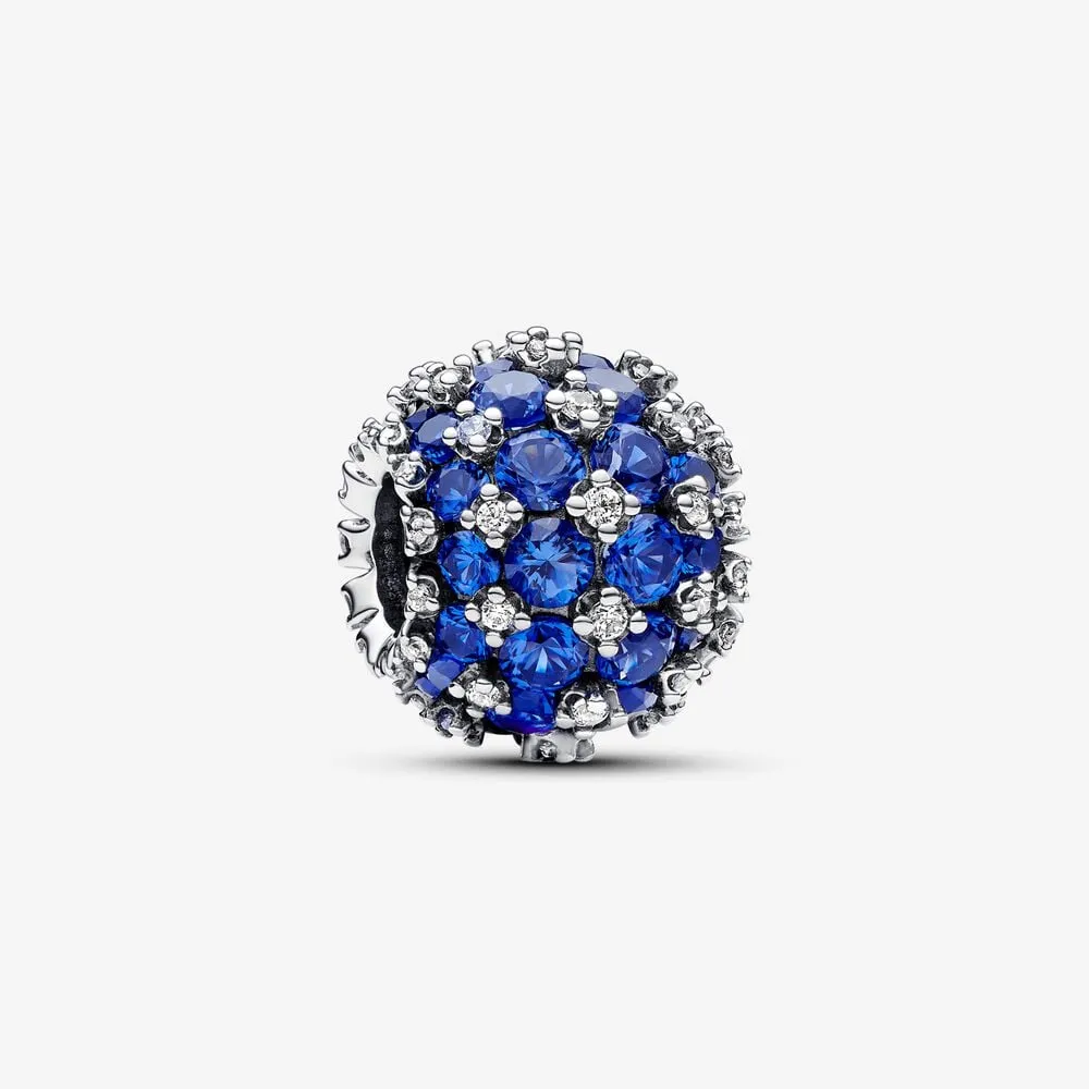 Pandora Funklende Pavé Rund Blå Charm - 792630C02