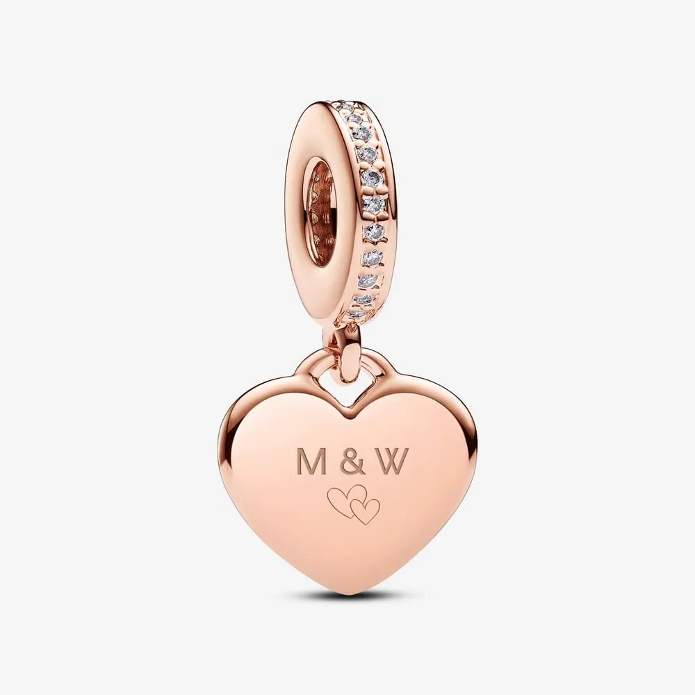 Pandora Inngraverbar Hjerteformet Tag Hengende Charm - 788761C01