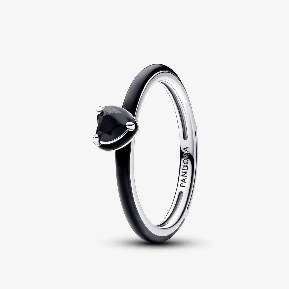 pandora me svart chakra hjerte ring 193088c01