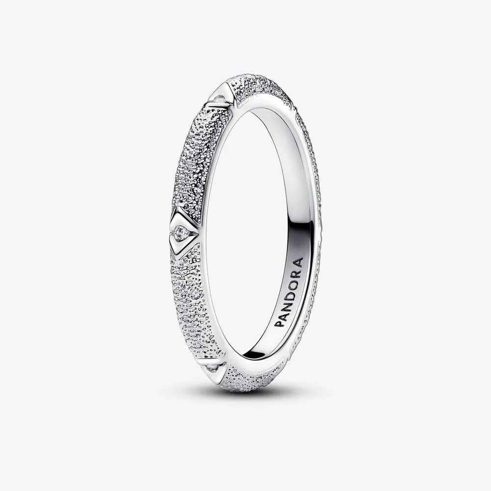 pandora me tekstur og steiner ring 193322c01