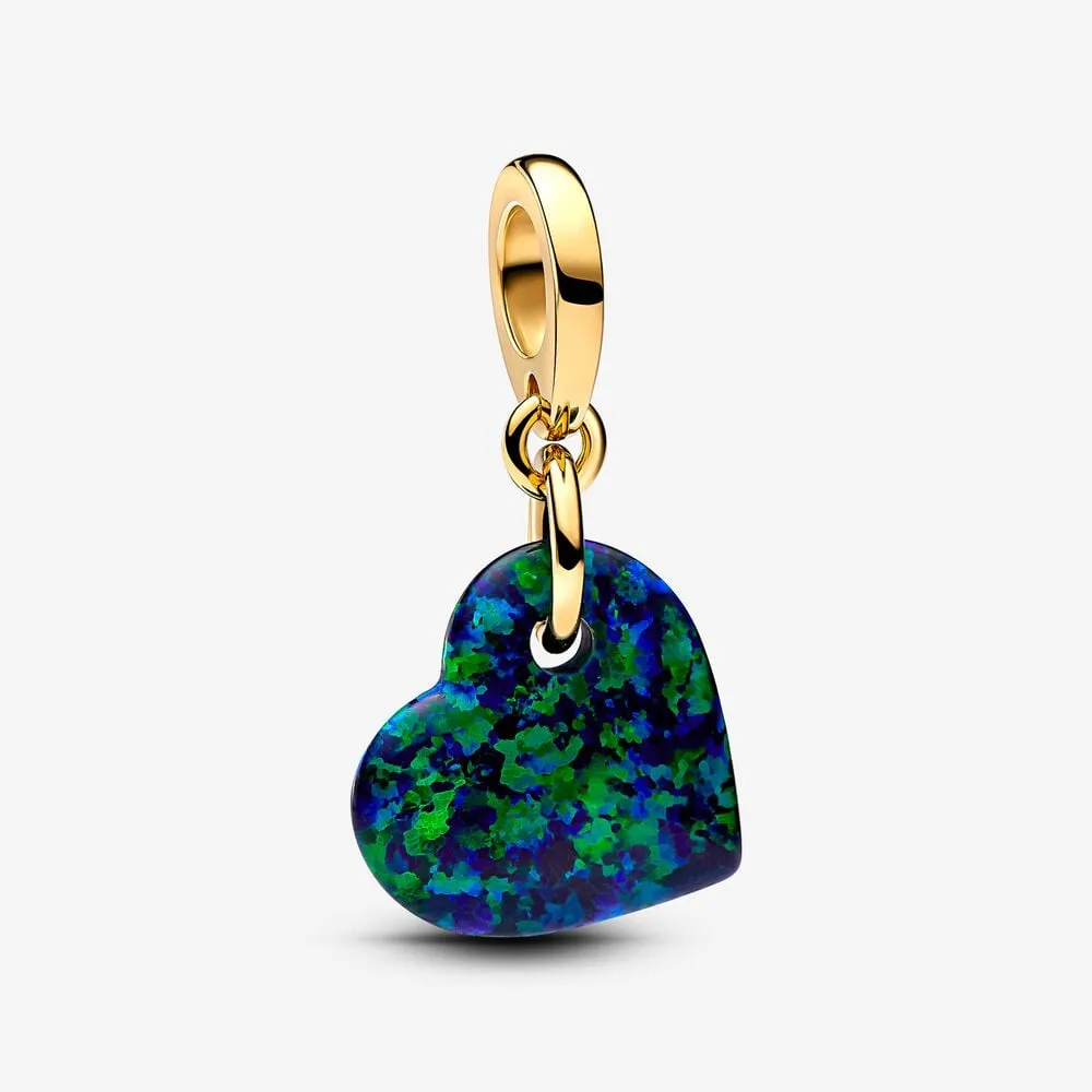 Pandora Opaliserende Grønt Hjerte Hengende Charm - 763348C01