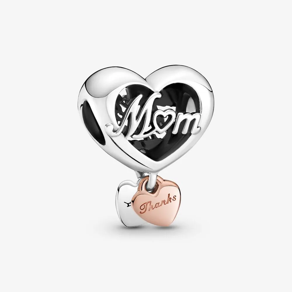 pandora takk mor hjerte charm 789372c00
