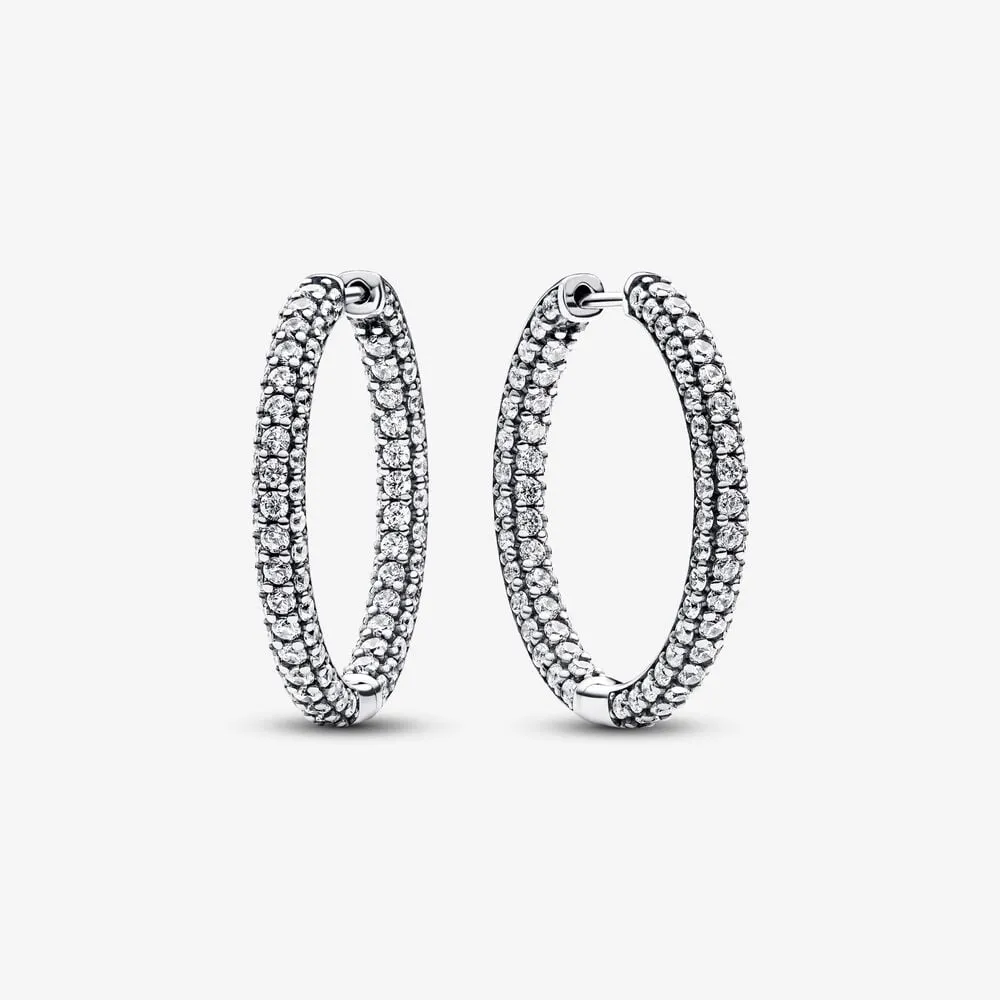 pandora timeless pavé enkel rad øreringer 293016c01