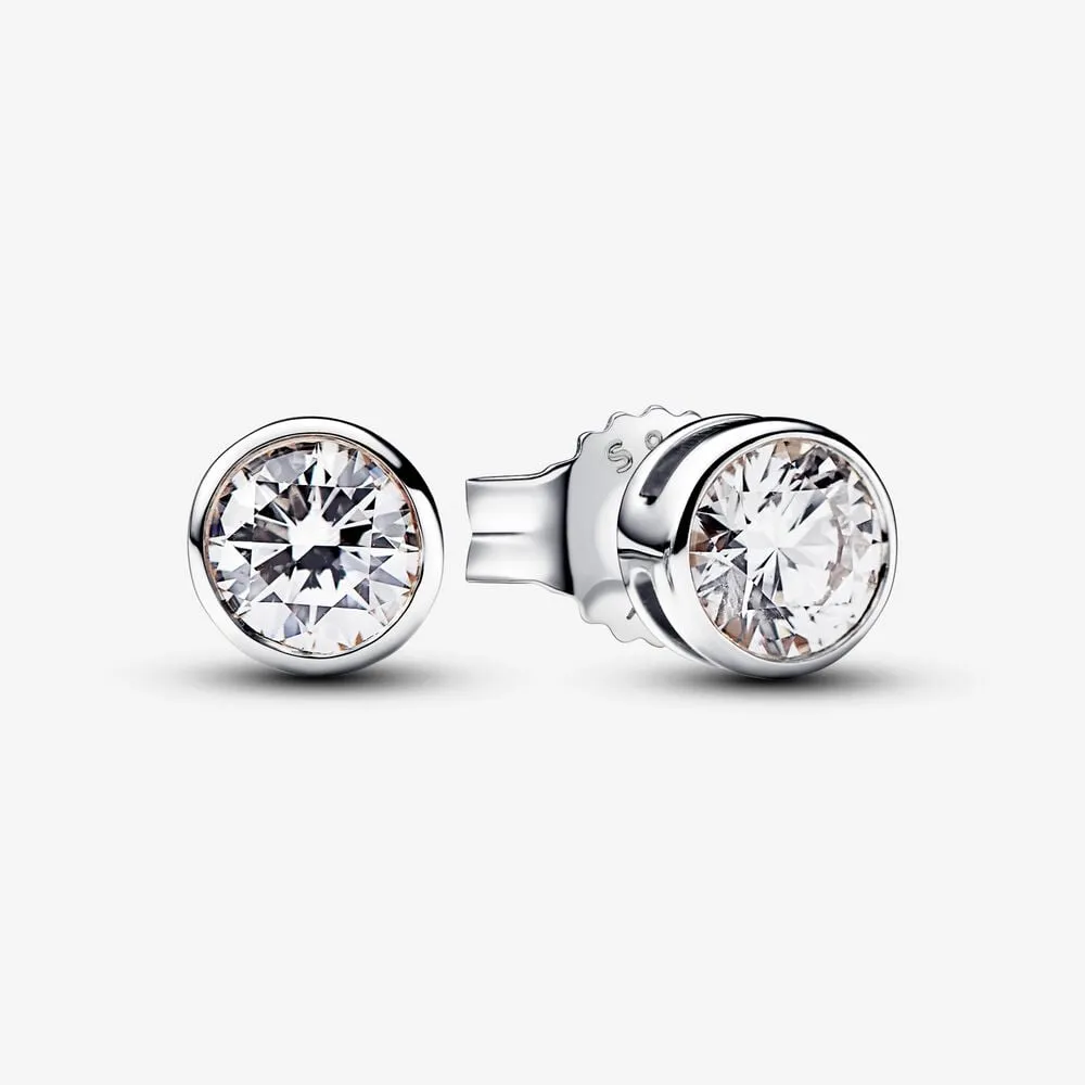 pandora øredobber i sterlingsølv med 050 ct tw g j vs+ rund briljant utmerket slipt laboratoriedyrket diamant 292864c01