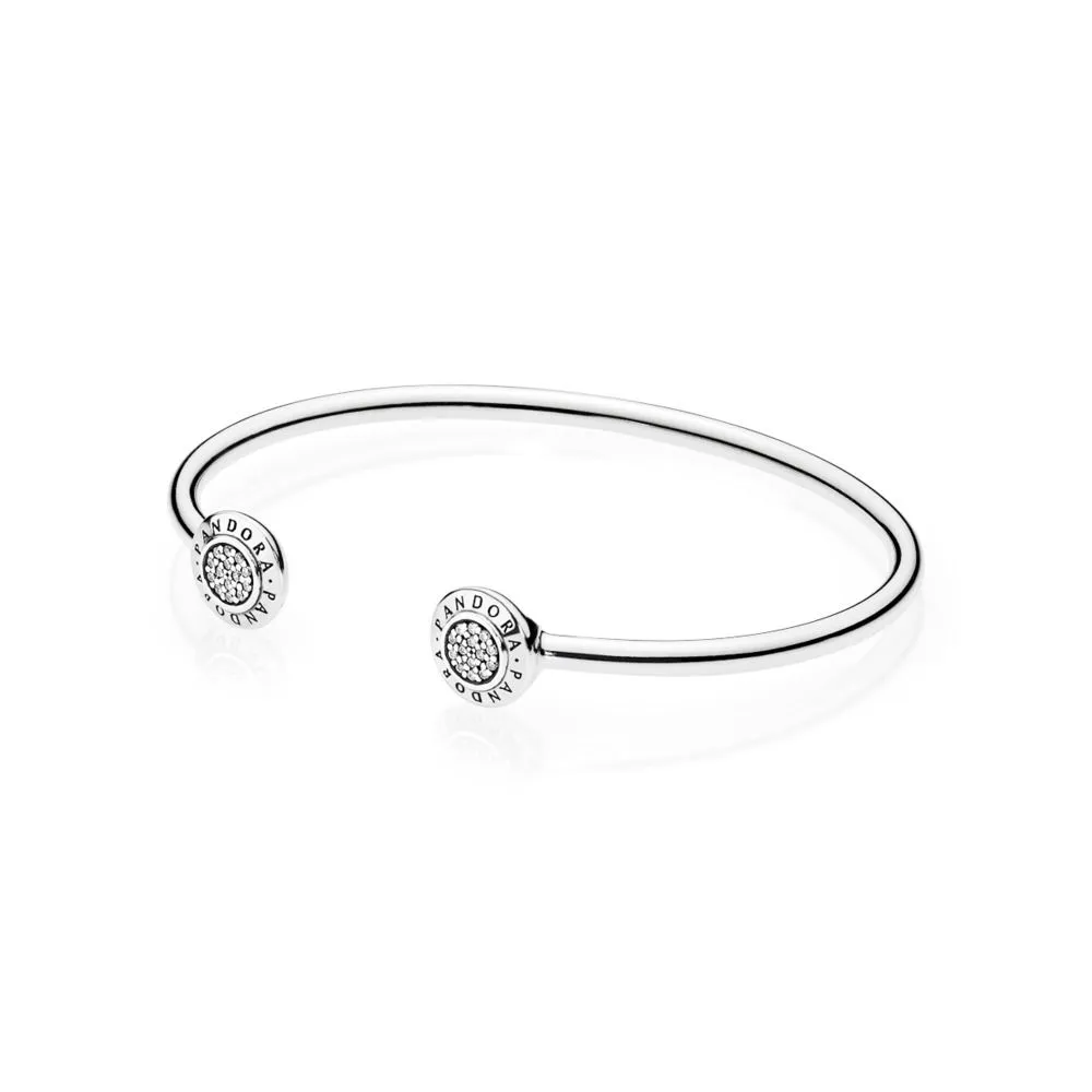 pandora signature open bangle 590528cz