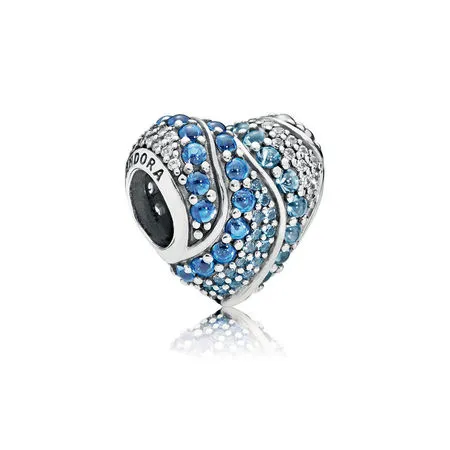 Pandora Aqua Hjerte Charm - 797015NABMX